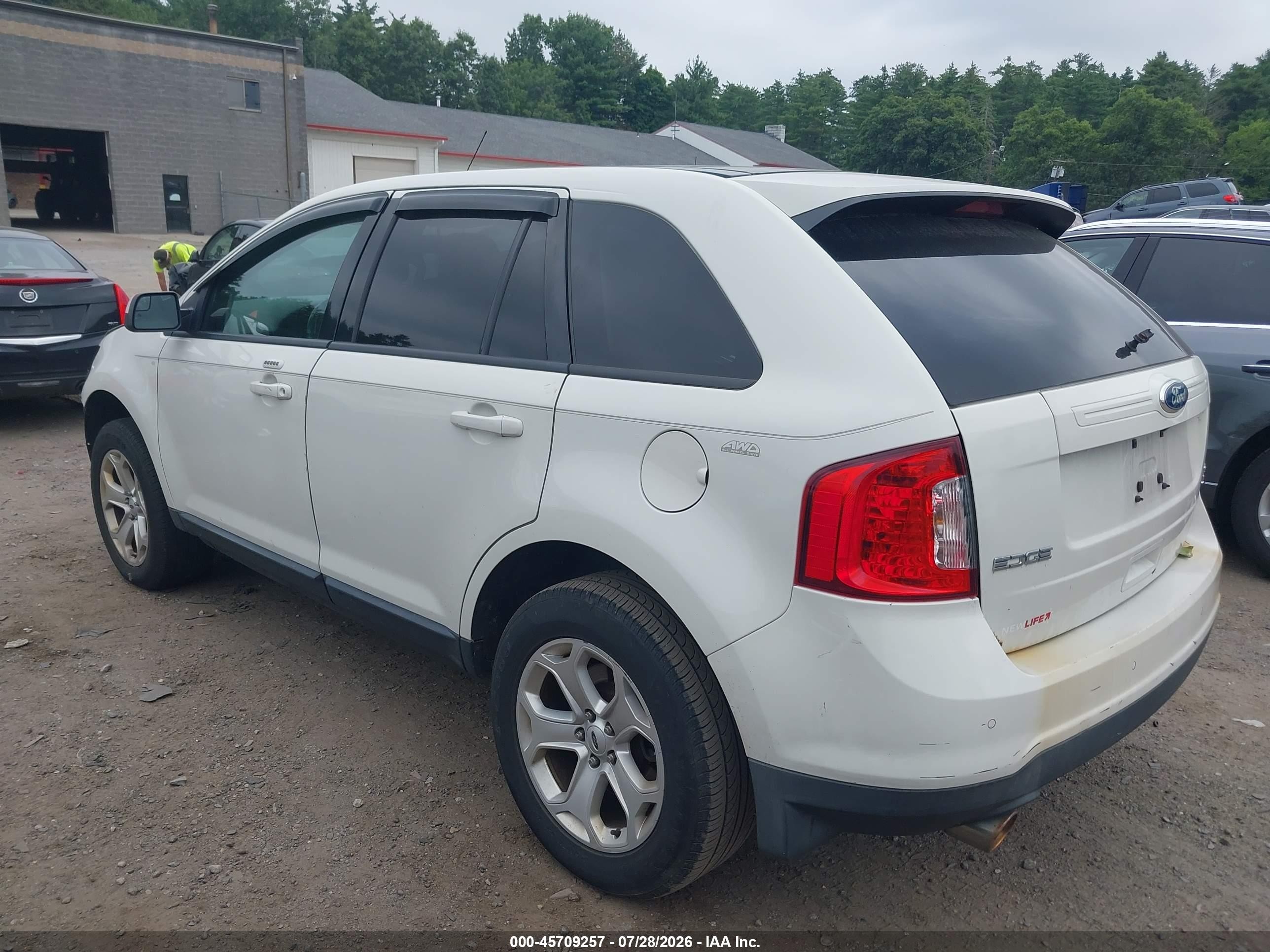 2012 Ford Edge Sel White vin: 2FMDK4JC0CBA00896