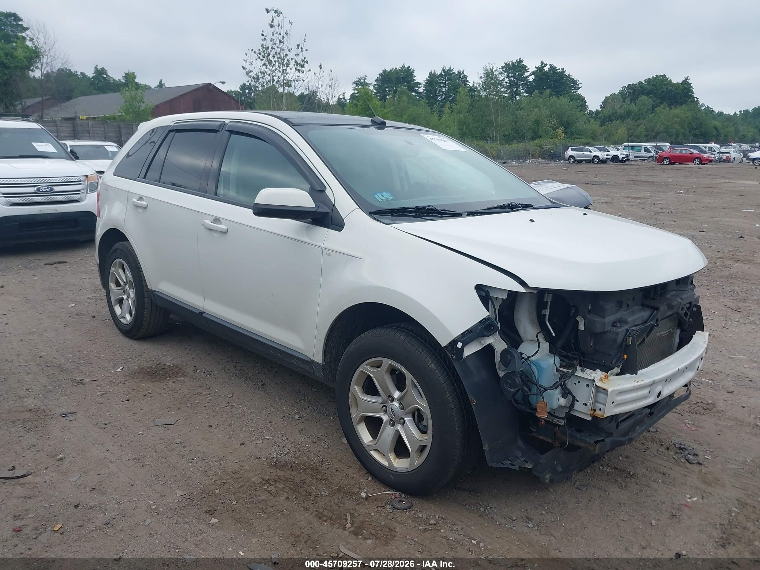 2012 Ford Edge Sel White vin: 2FMDK4JC0CBA00896