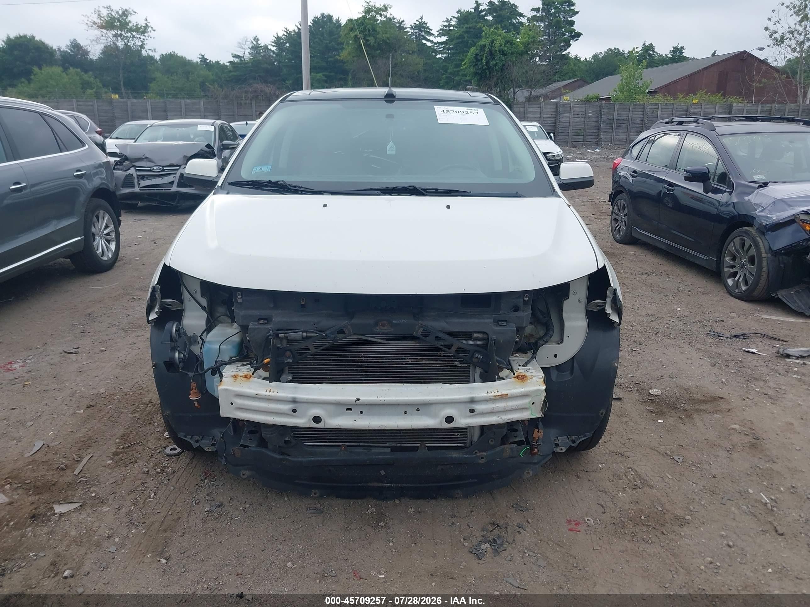 2012 Ford Edge Sel White vin: 2FMDK4JC0CBA00896