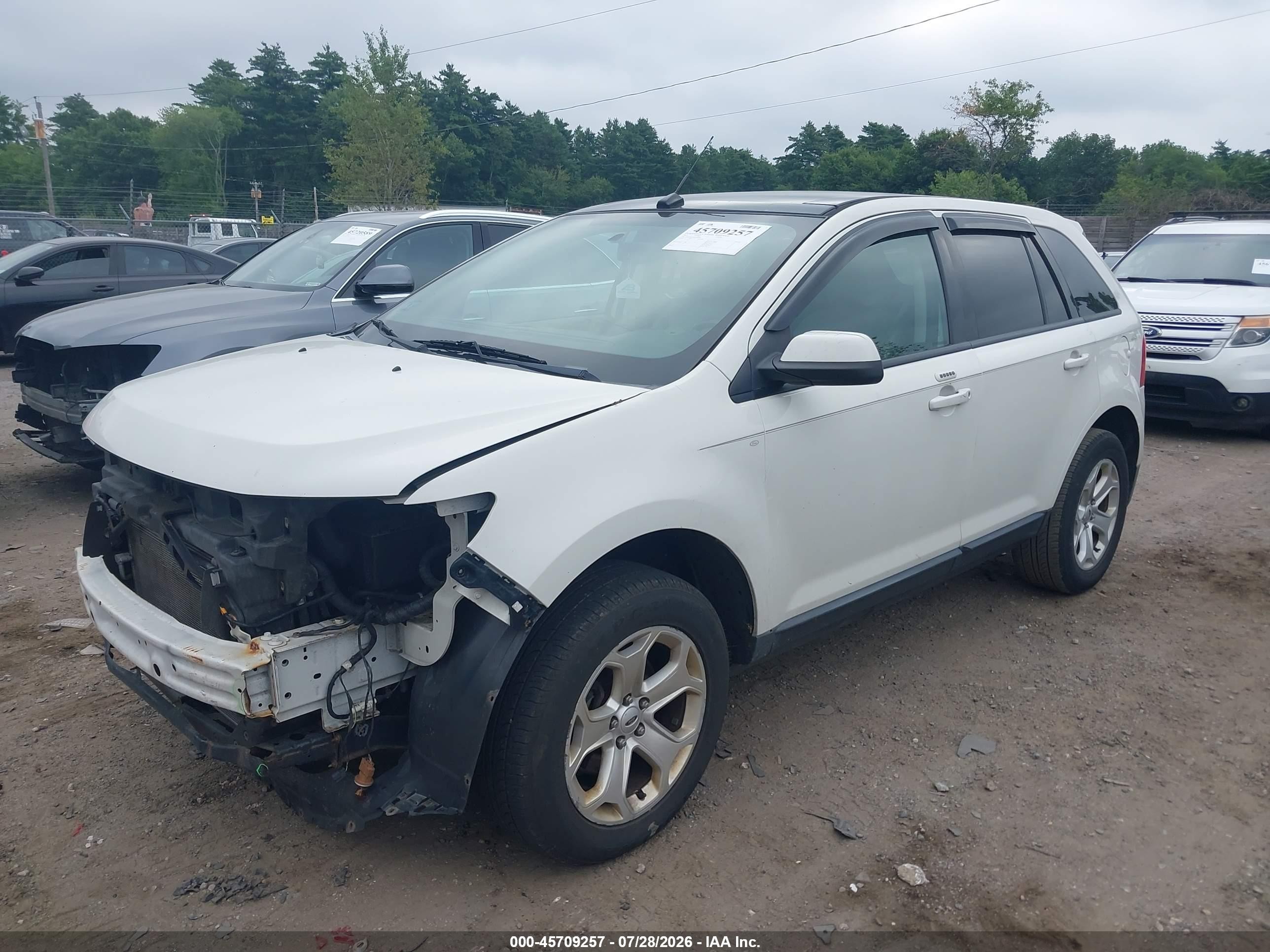 2012 Ford Edge Sel White vin: 2FMDK4JC0CBA00896