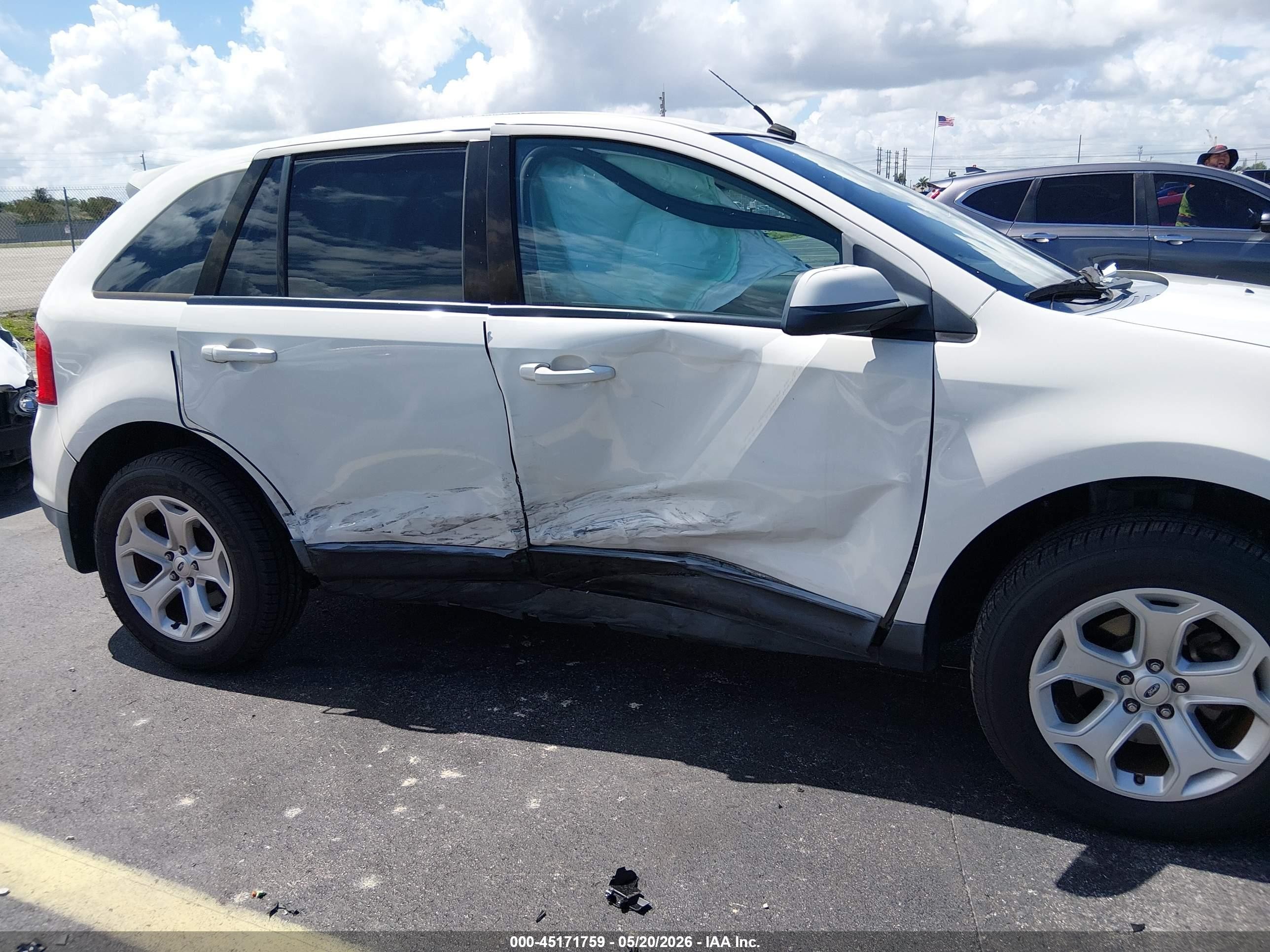 2012 Ford Edge Sel White vin: 2FMDK4JC0CBA77719