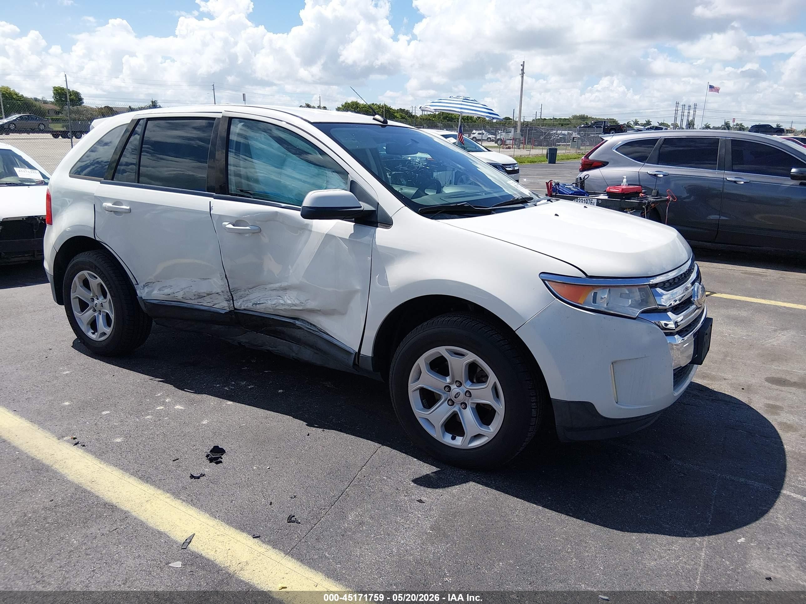 2012 Ford Edge Sel White vin: 2FMDK4JC0CBA77719