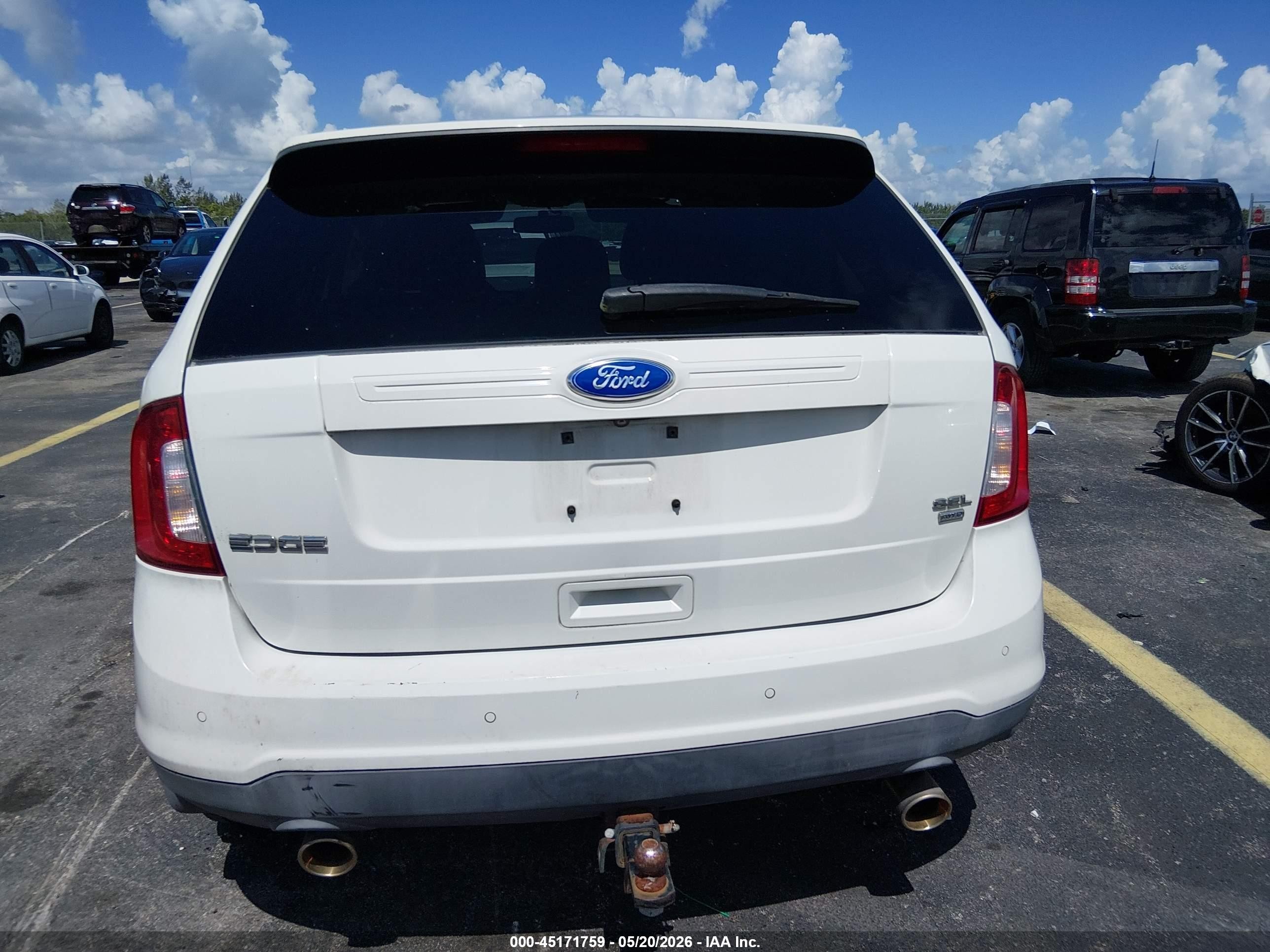 2012 Ford Edge Sel White vin: 2FMDK4JC0CBA77719