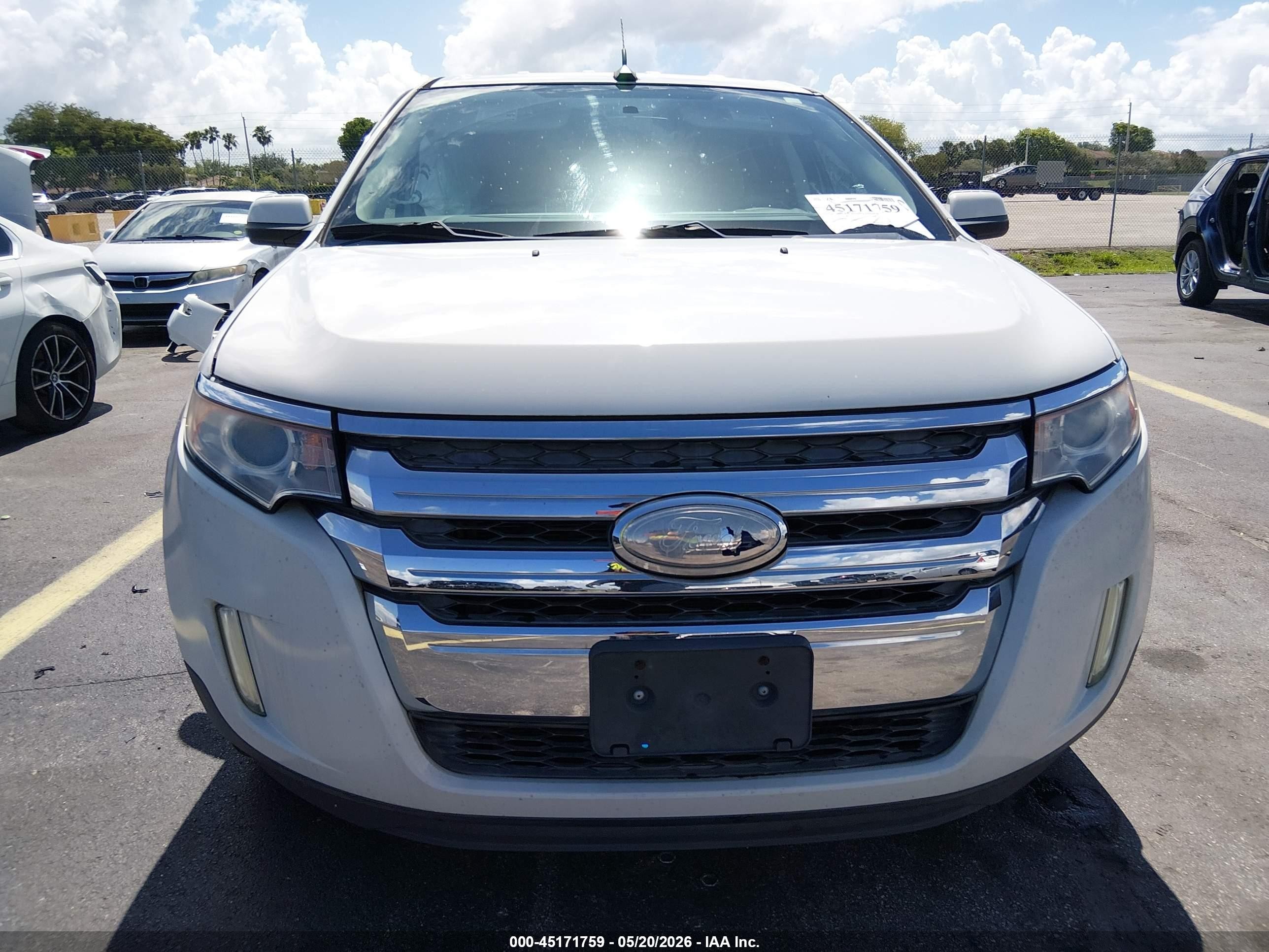 2012 Ford Edge Sel White vin: 2FMDK4JC0CBA77719