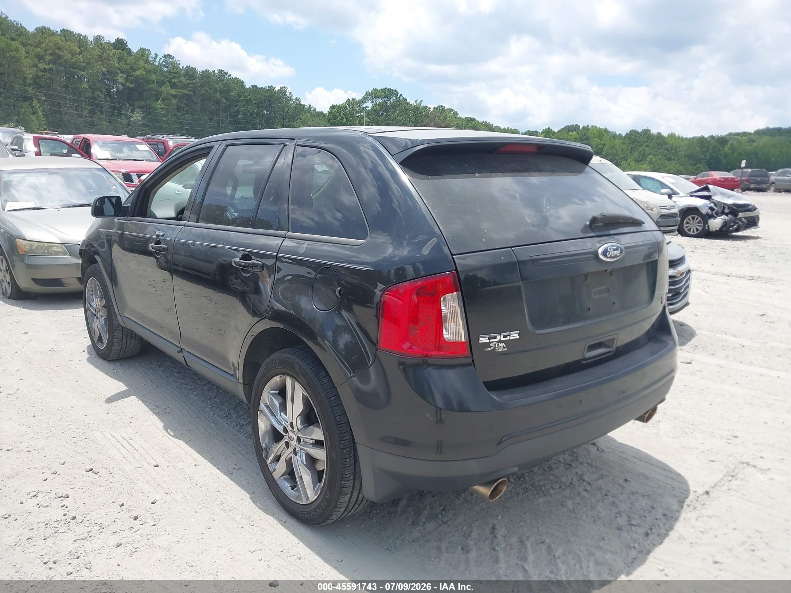 2012 Ford Edge Sel Black vin: 2FMDK4JC0CBA95637