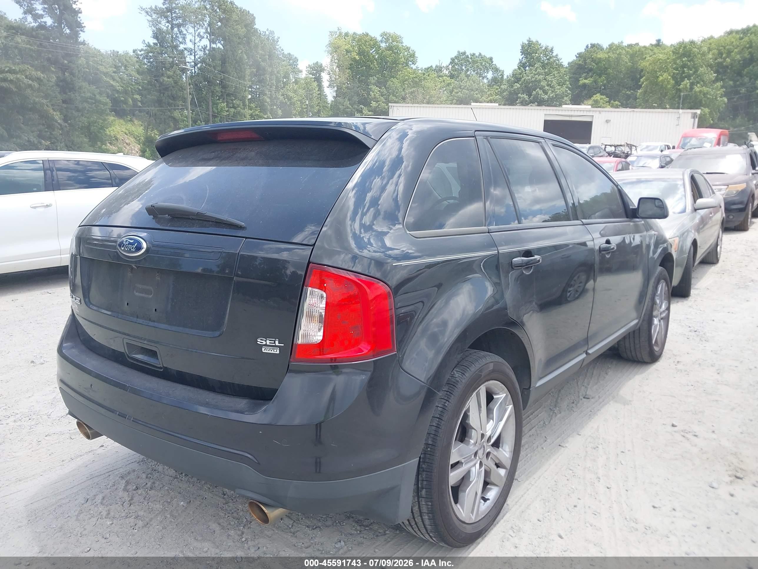 2012 Ford Edge Sel Black vin: 2FMDK4JC0CBA95637