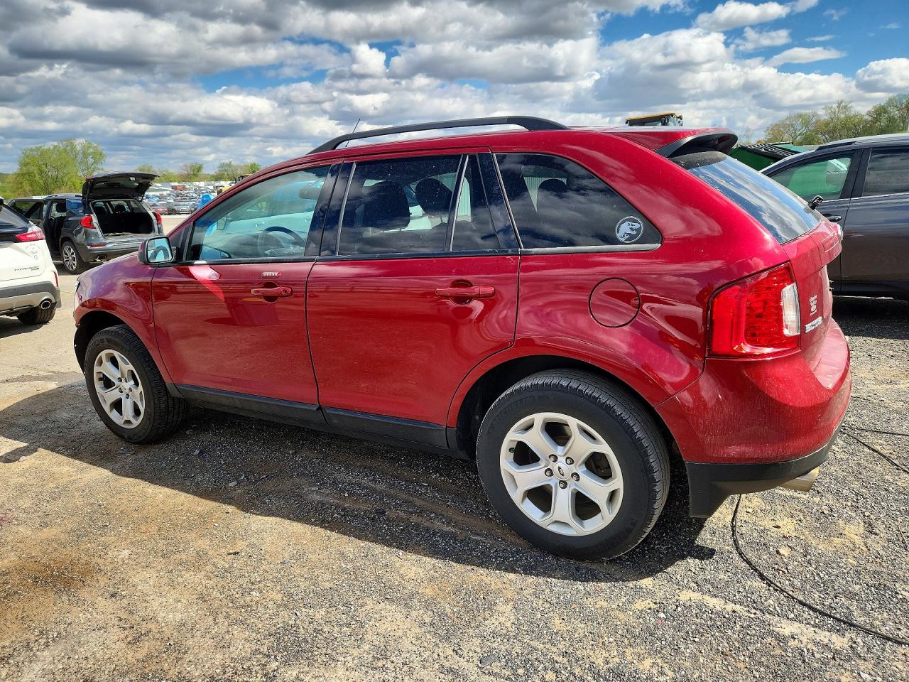 2013 Ford Edge Sel Red vin: 2FMDK4JC0DBA44883