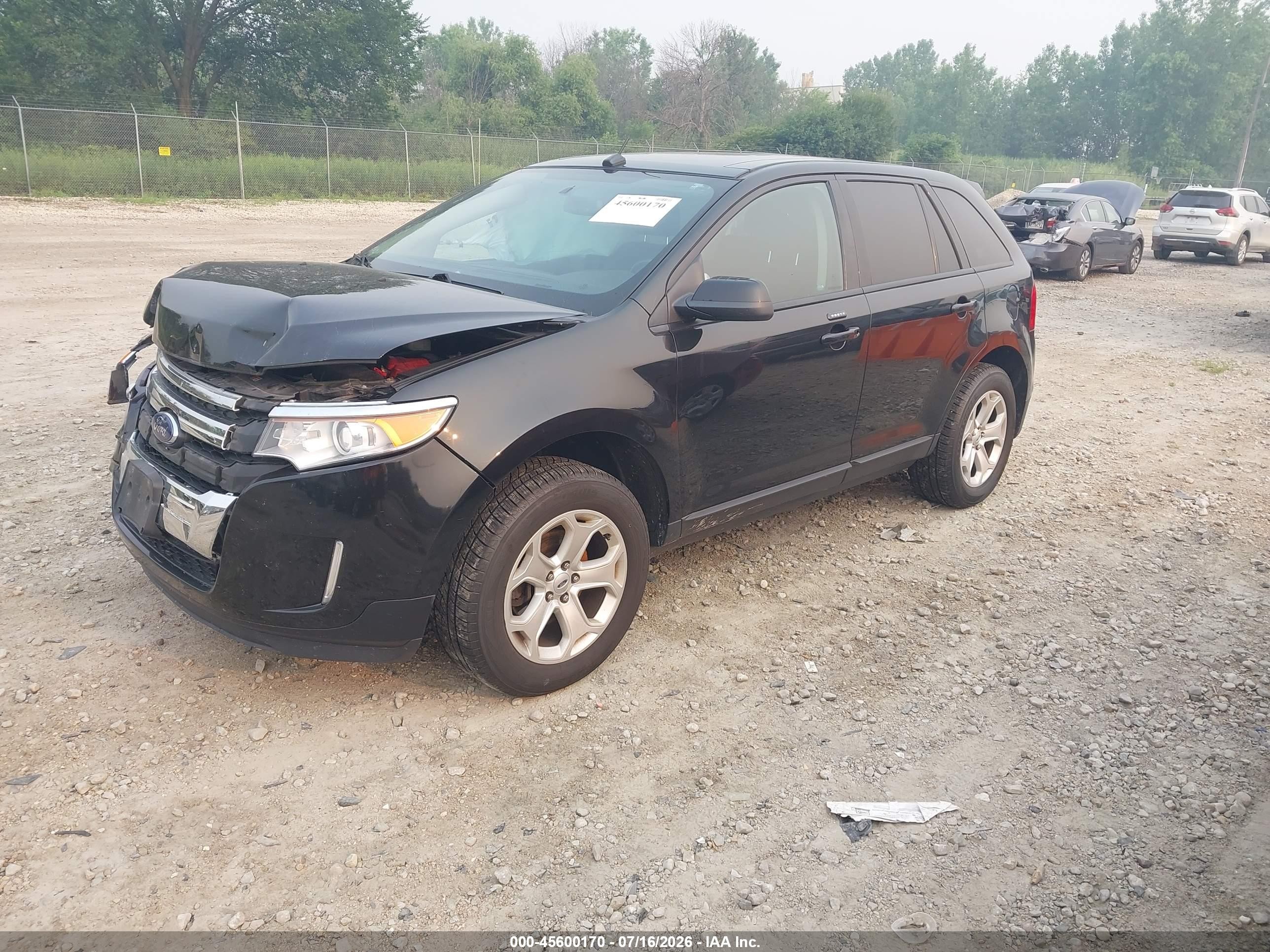 2013 Ford Edge Sel Black vin: 2FMDK4JC0DBB13961
