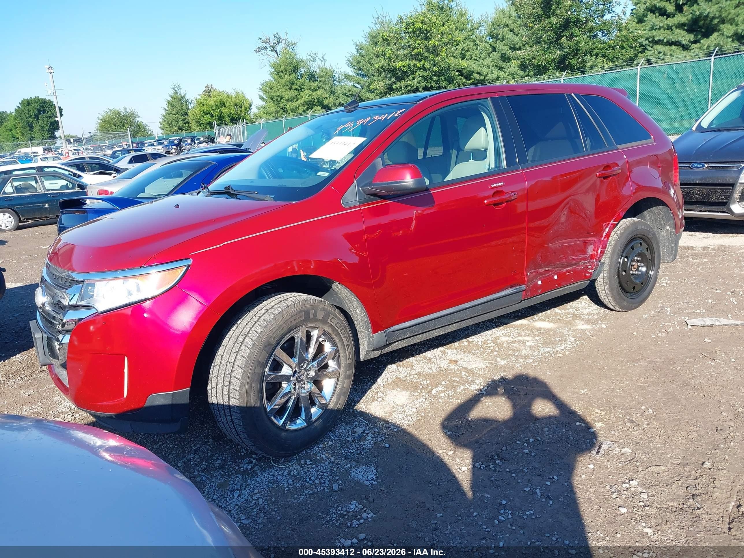 2013 Ford Edge Sel Red vin: 2FMDK4JC0DBB40898