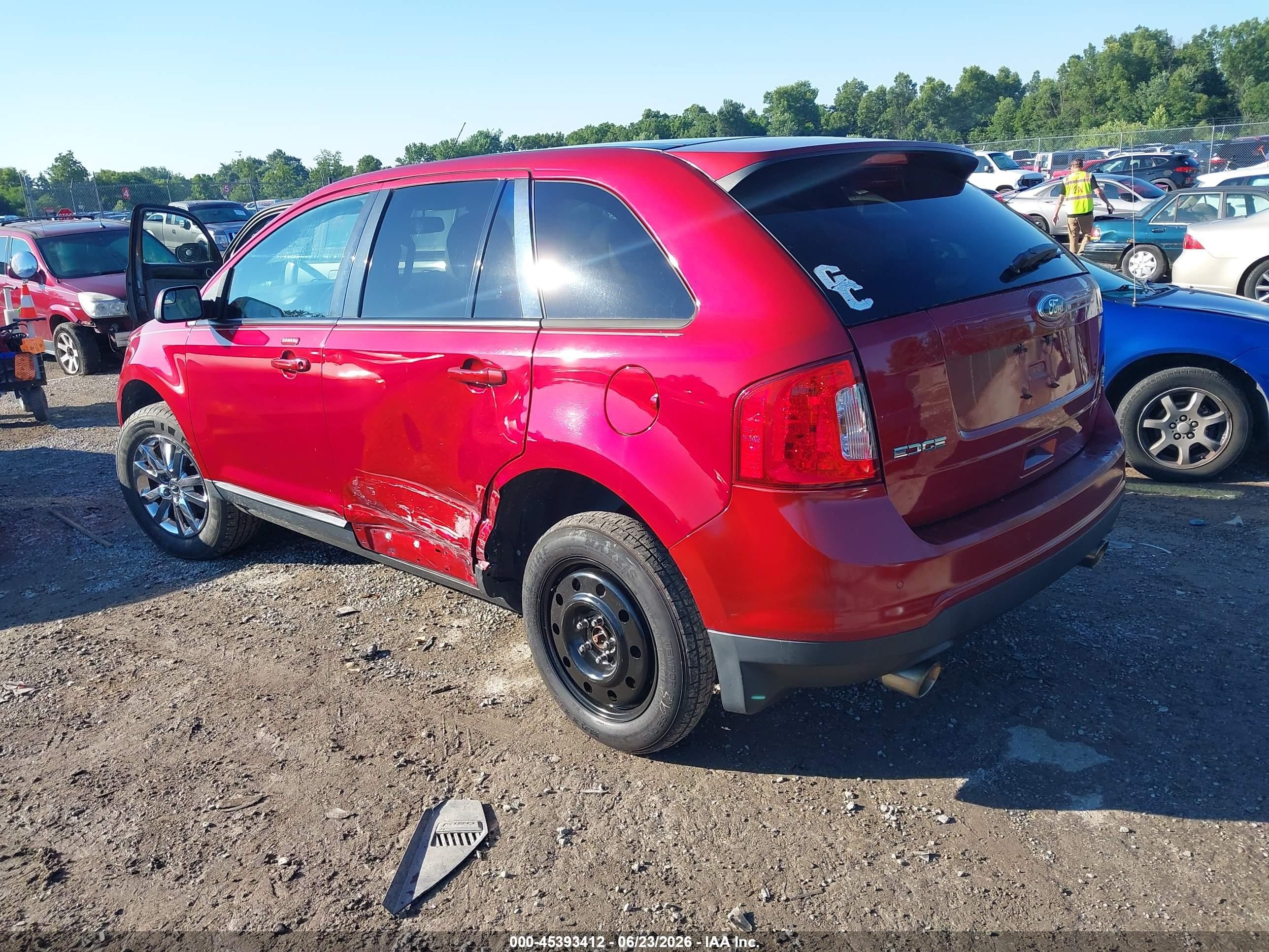 2013 Ford Edge Sel Red vin: 2FMDK4JC0DBB40898