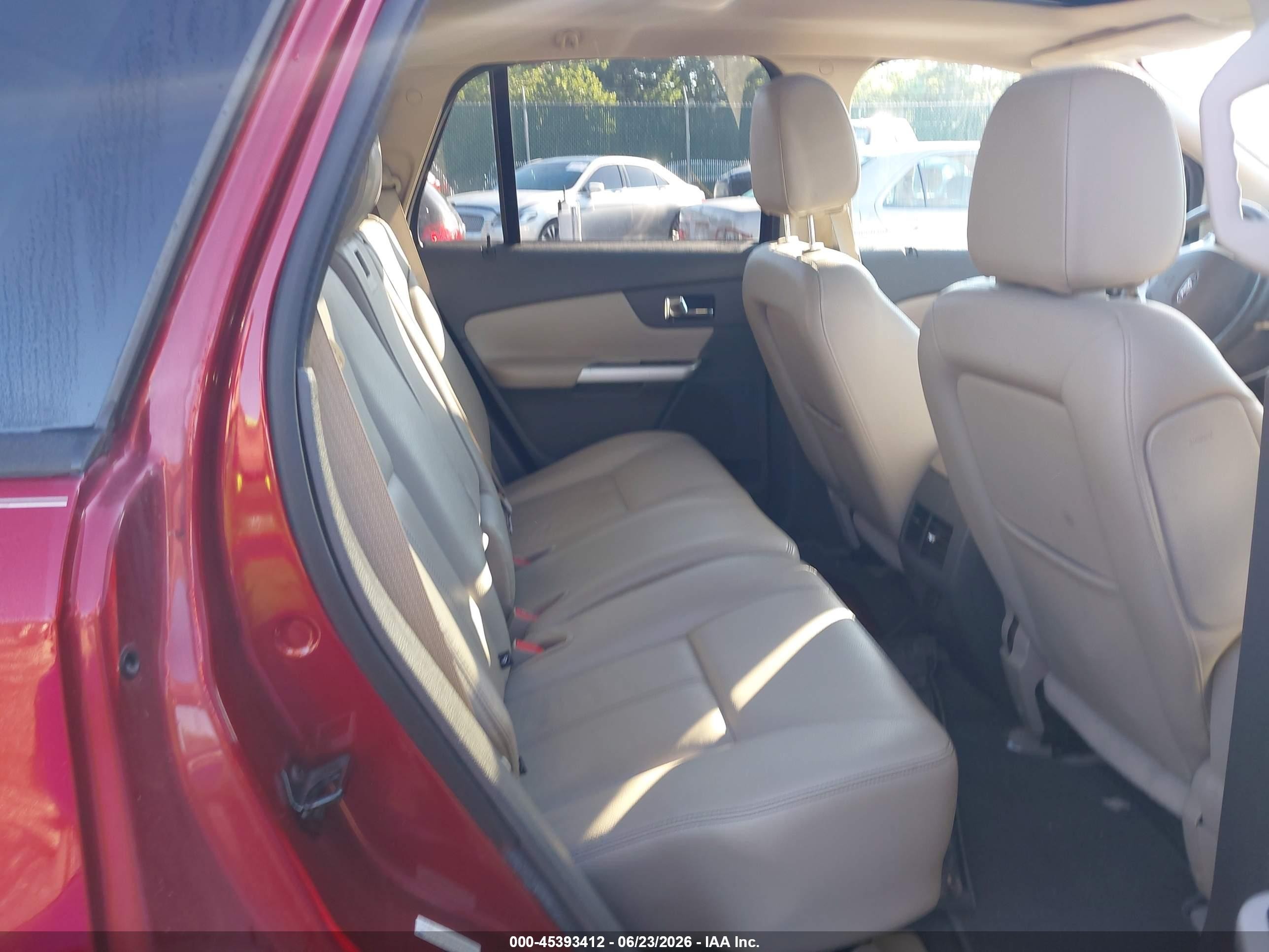 2013 Ford Edge Sel Red vin: 2FMDK4JC0DBB40898