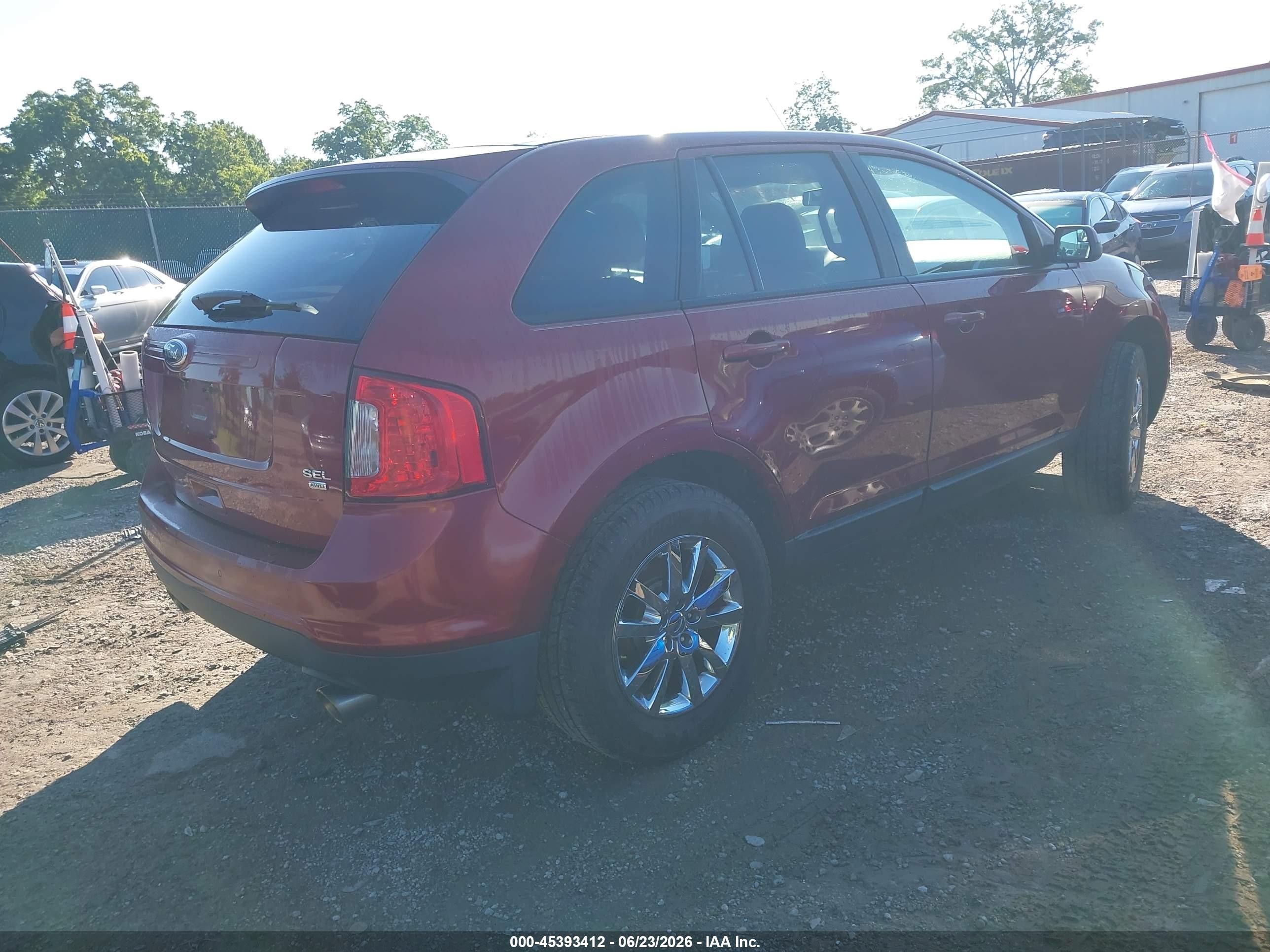 2013 Ford Edge Sel Red vin: 2FMDK4JC0DBB40898