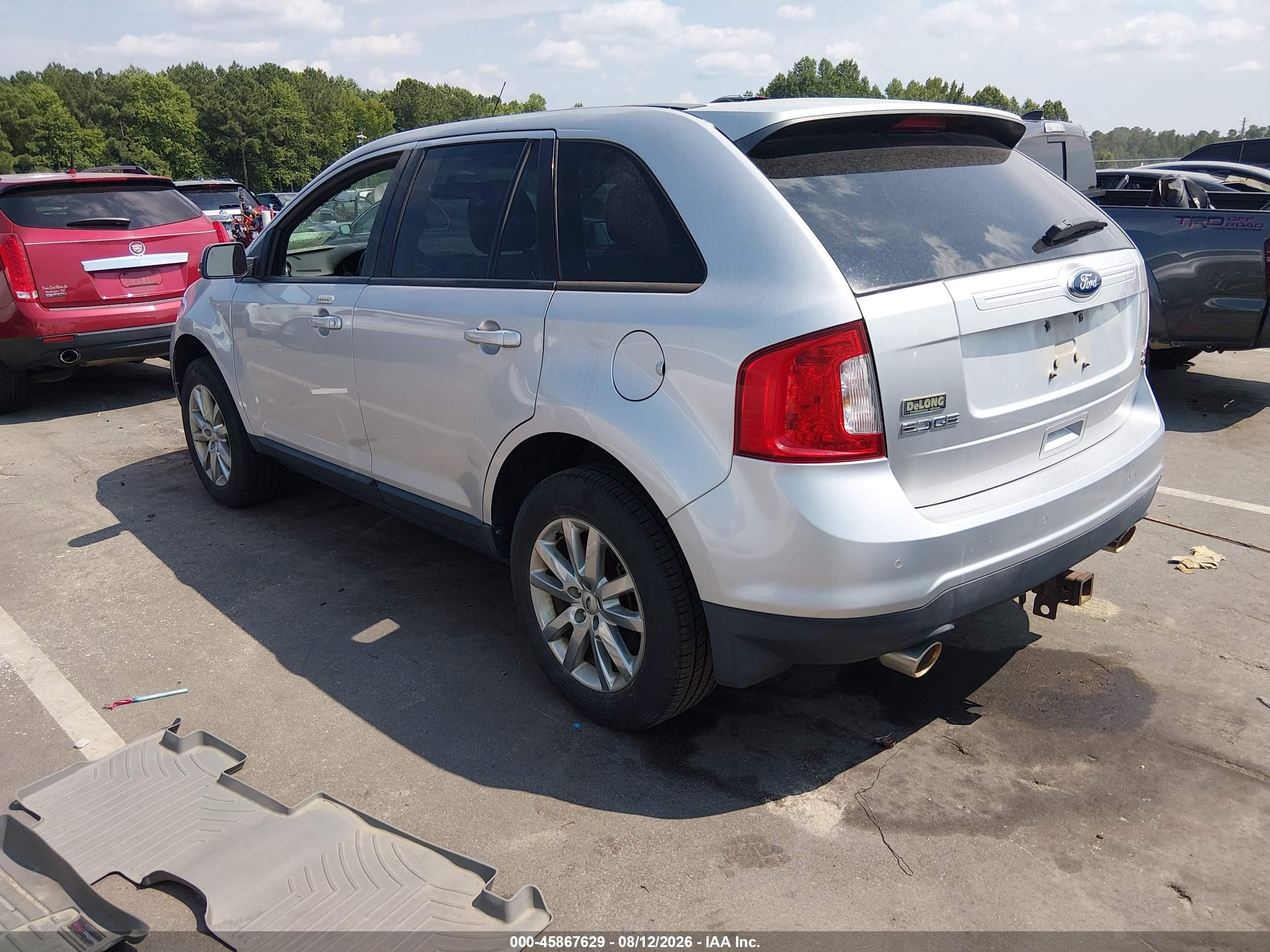 2013 Ford Edge Sel Silver vin: 2FMDK4JC0DBC41178