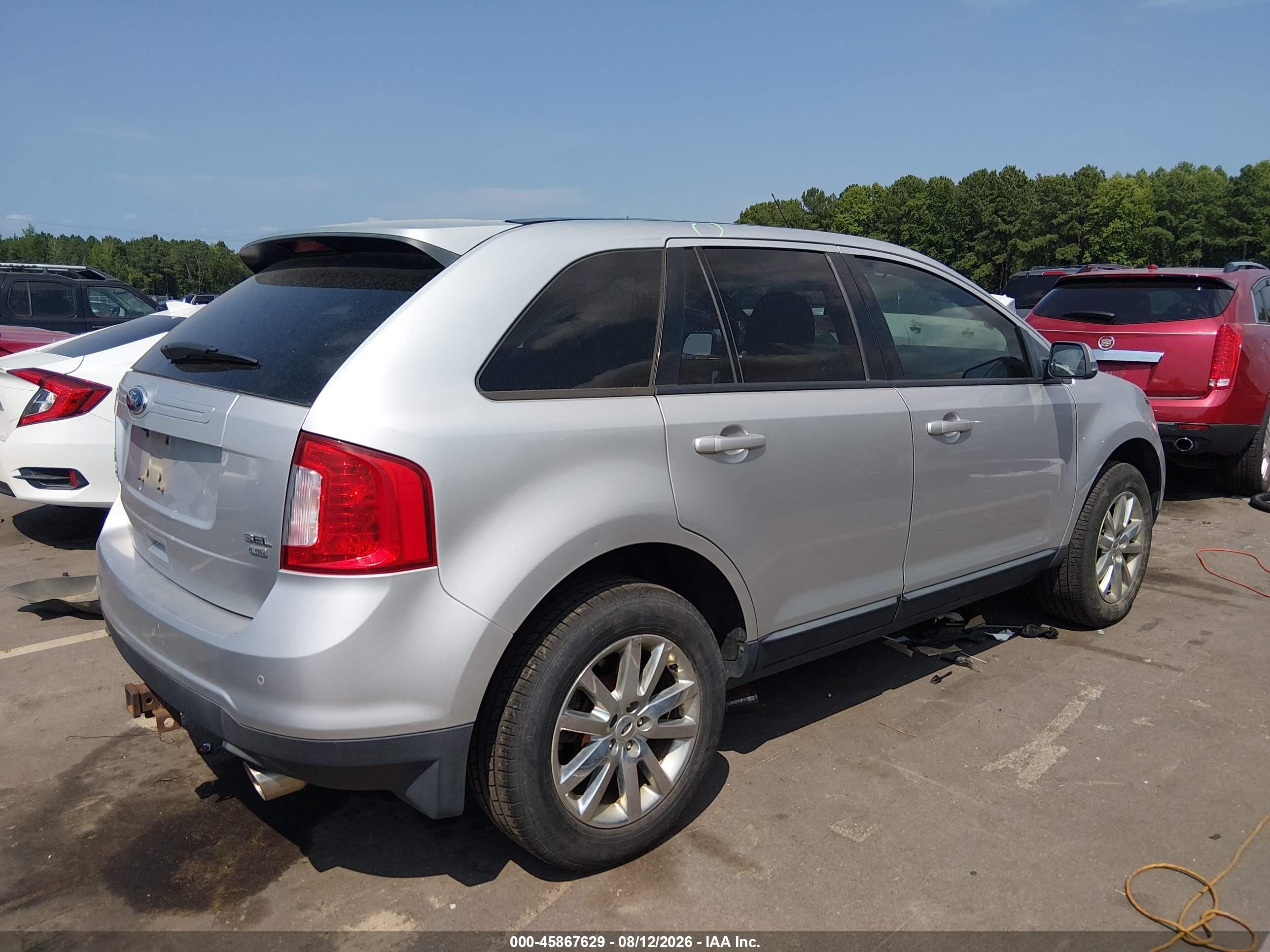 2013 Ford Edge Sel Silver vin: 2FMDK4JC0DBC41178