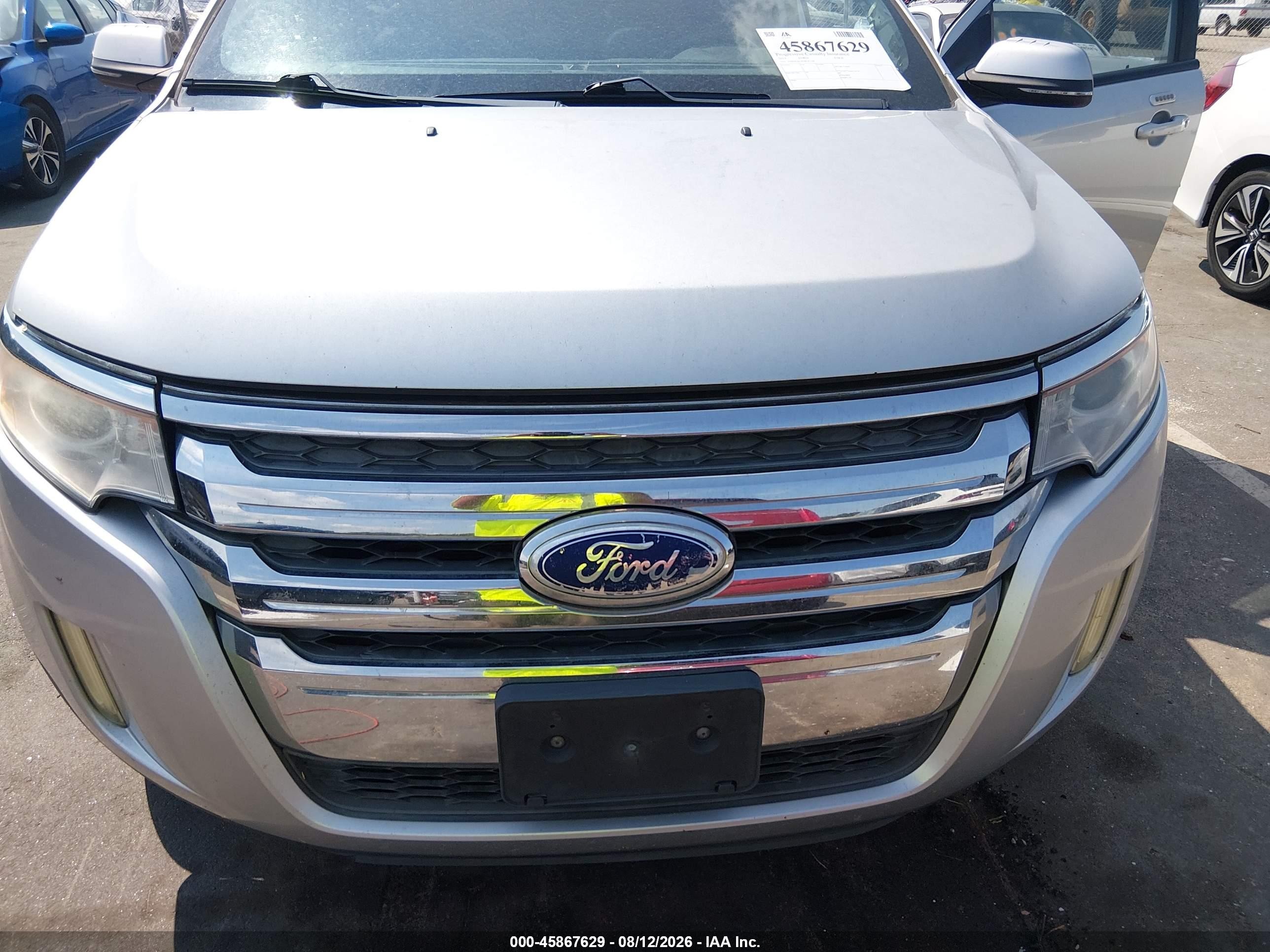 2013 Ford Edge Sel Silver vin: 2FMDK4JC0DBC41178