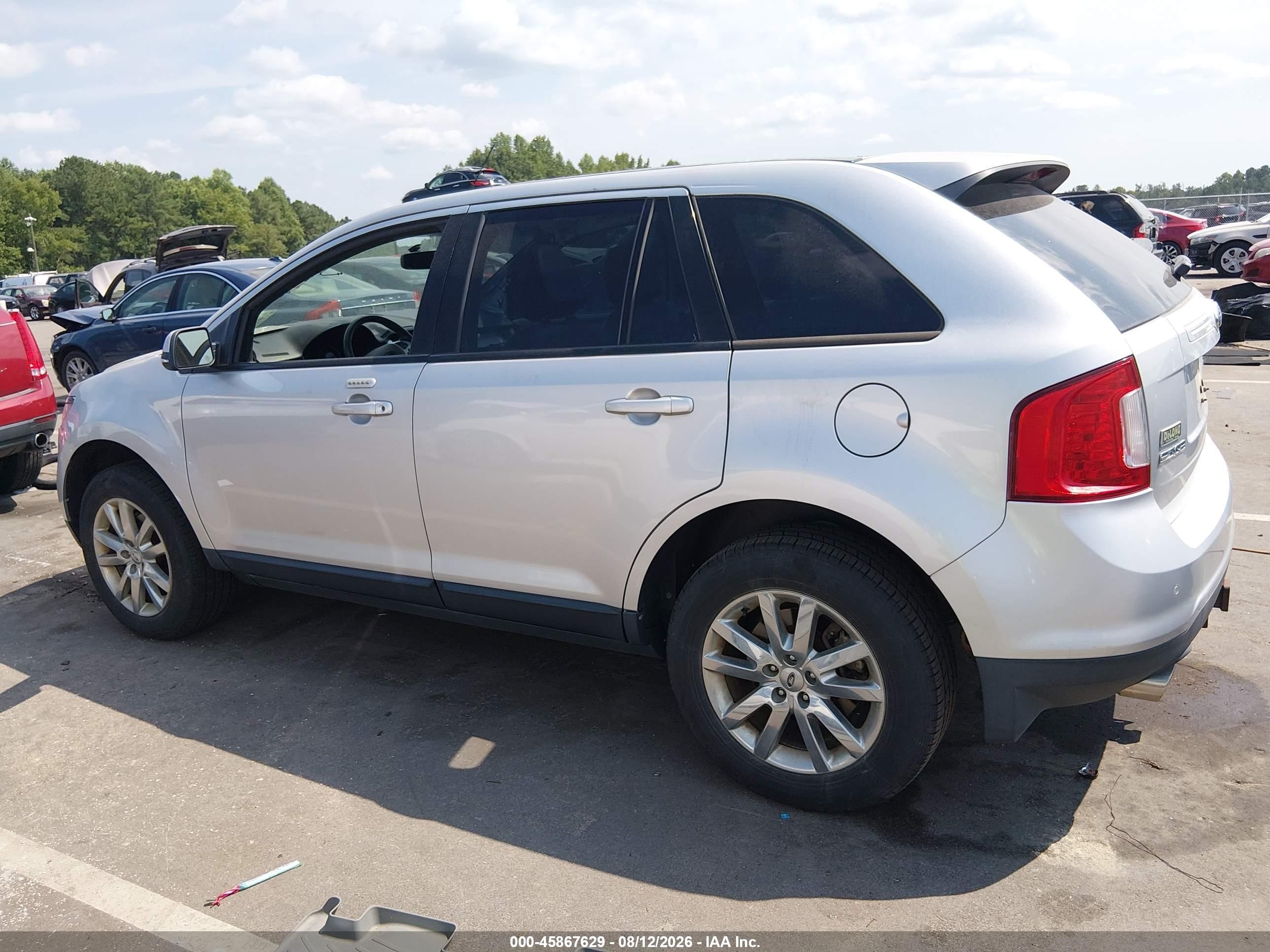 2013 Ford Edge Sel Silver vin: 2FMDK4JC0DBC41178