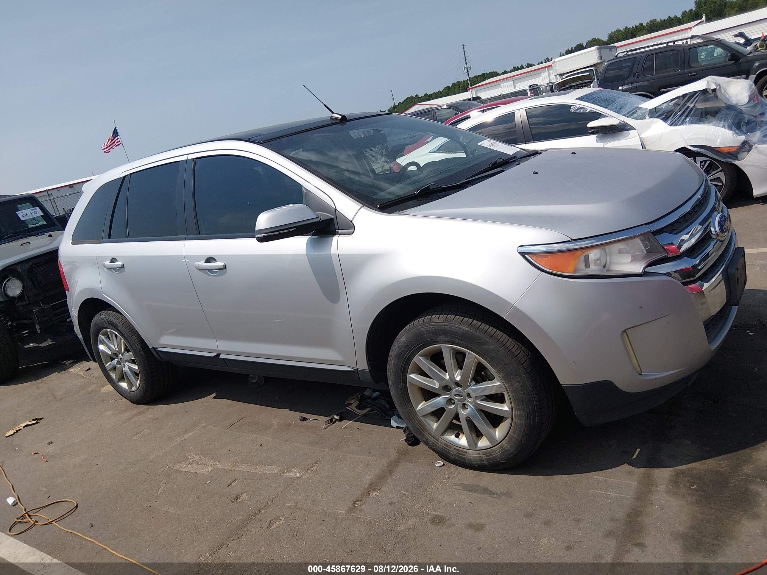 2013 Ford Edge Sel Silver vin: 2FMDK4JC0DBC41178