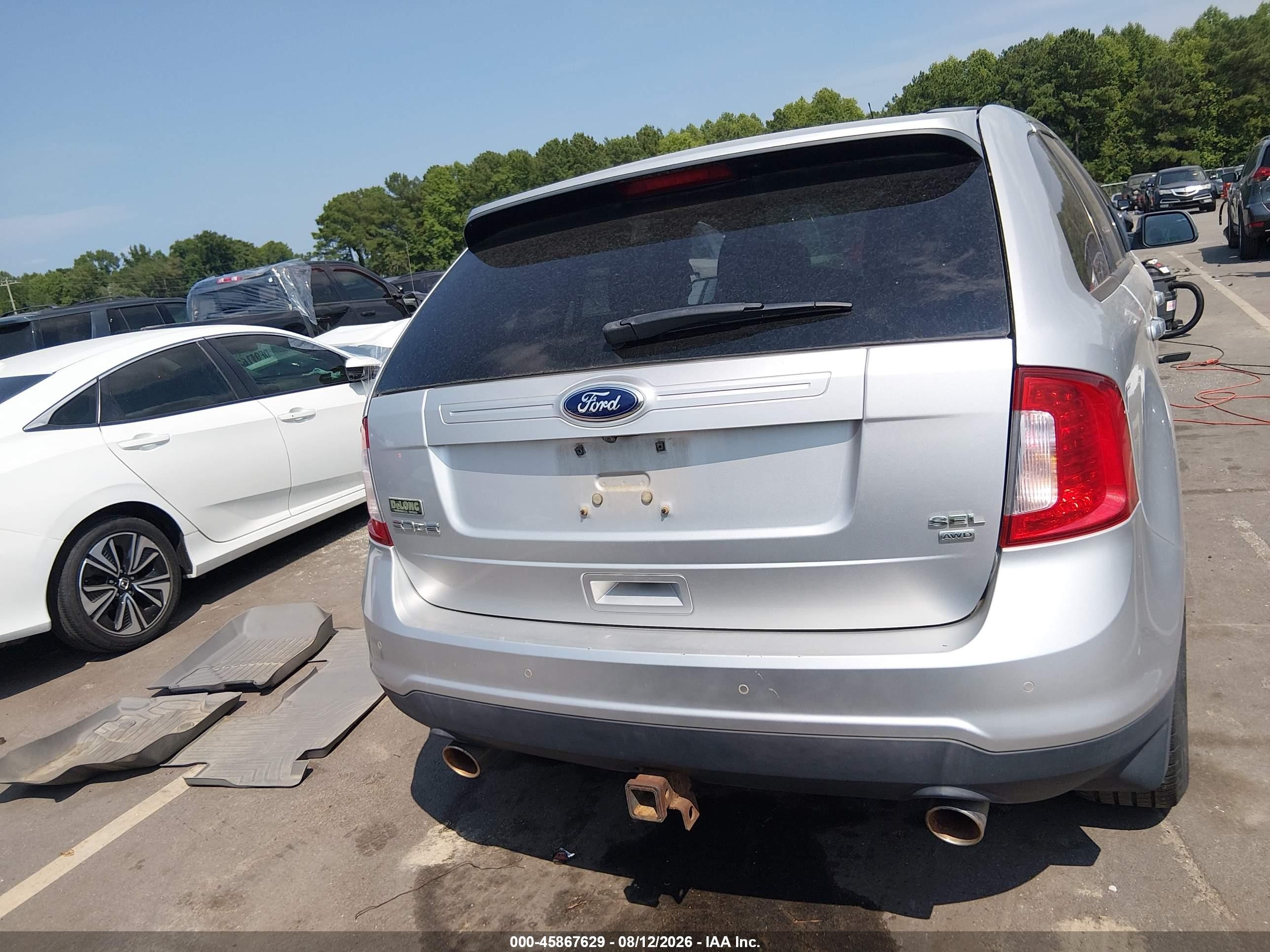 2013 Ford Edge Sel Silver vin: 2FMDK4JC0DBC41178