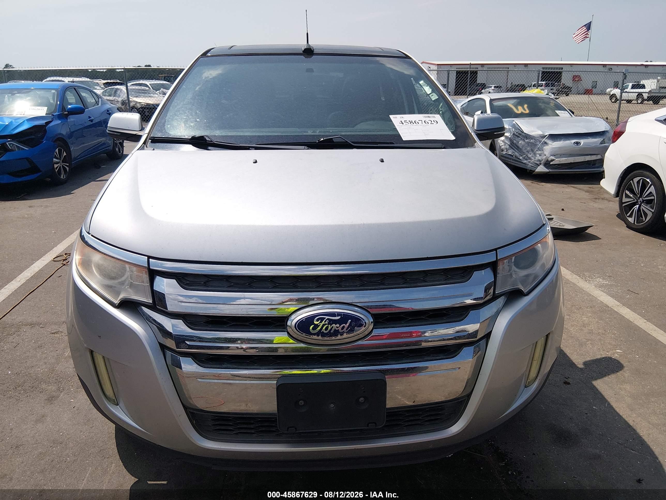 2013 Ford Edge Sel Silver vin: 2FMDK4JC0DBC41178