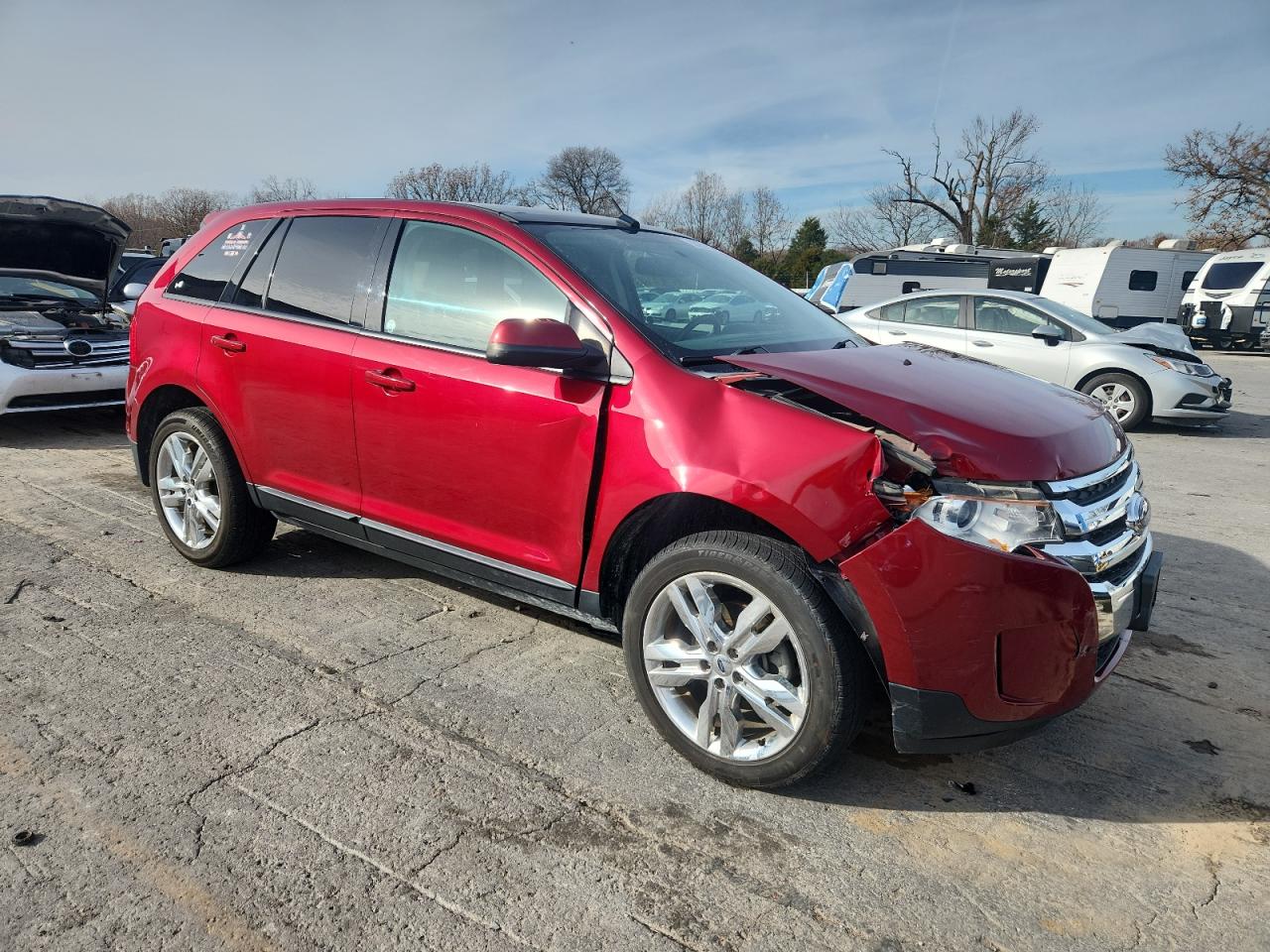 2013 Ford Edge Sel Red vin: 2FMDK4JC0DBC89005