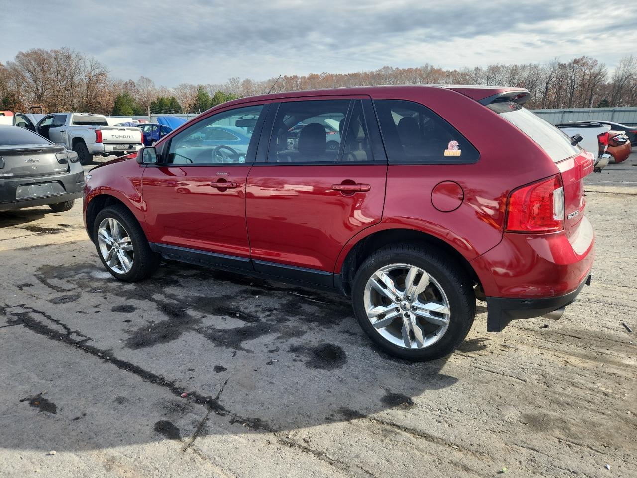 2013 Ford Edge Sel Red vin: 2FMDK4JC0DBC89005
