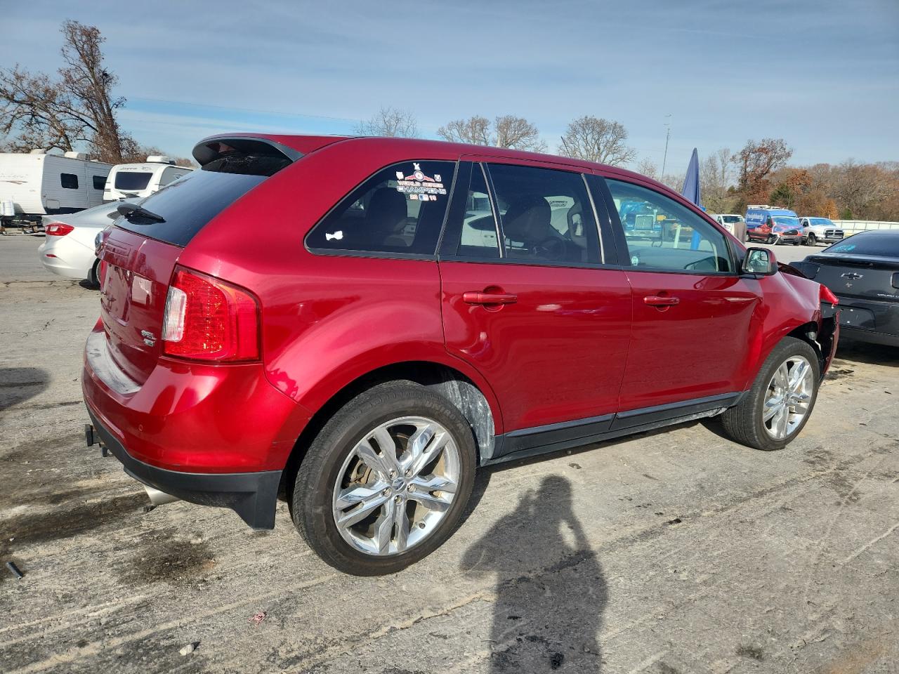 2013 Ford Edge Sel Red vin: 2FMDK4JC0DBC89005