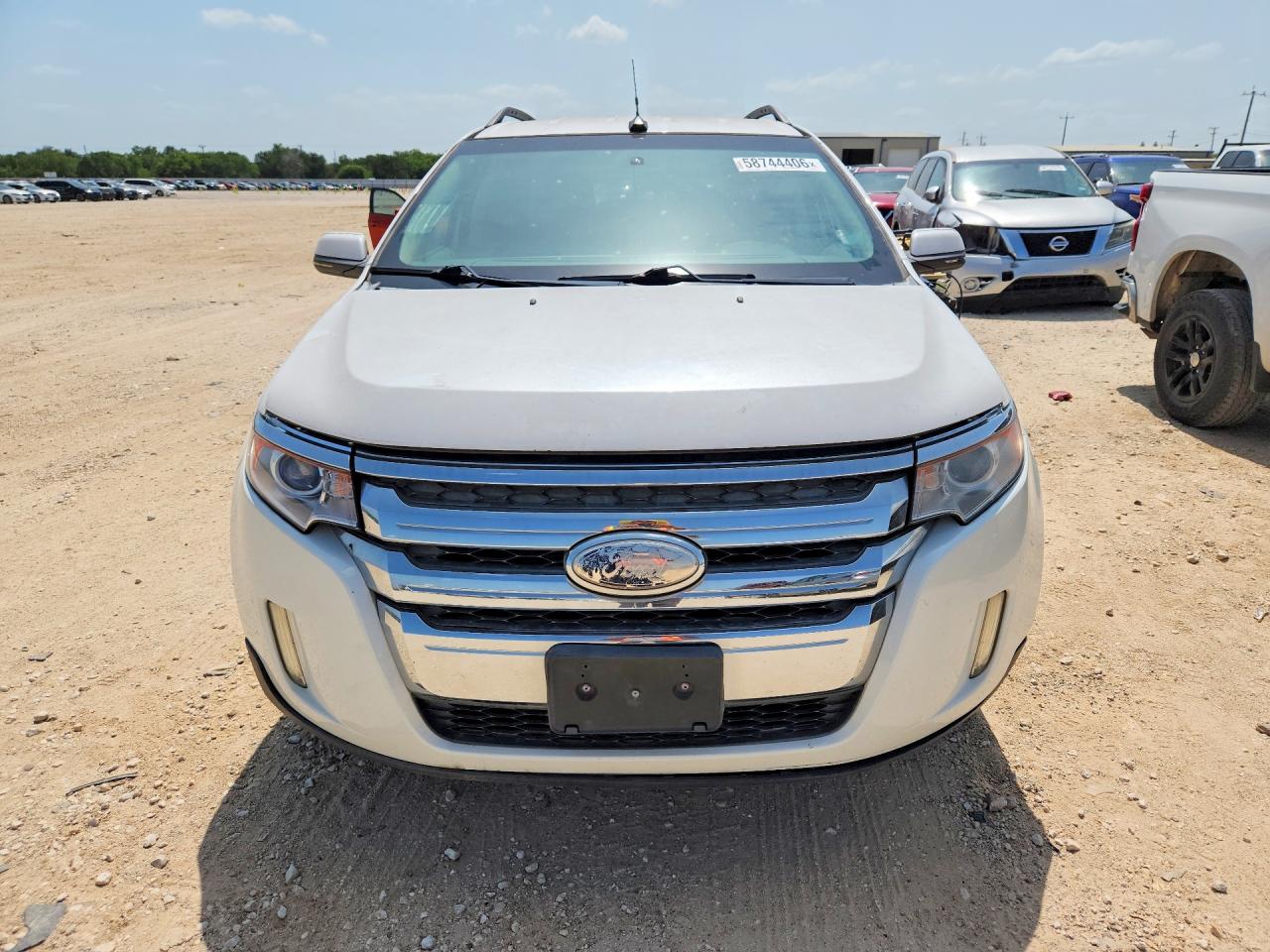 2014 Ford Edge Sel White vin: 2FMDK4JC0EBA45775