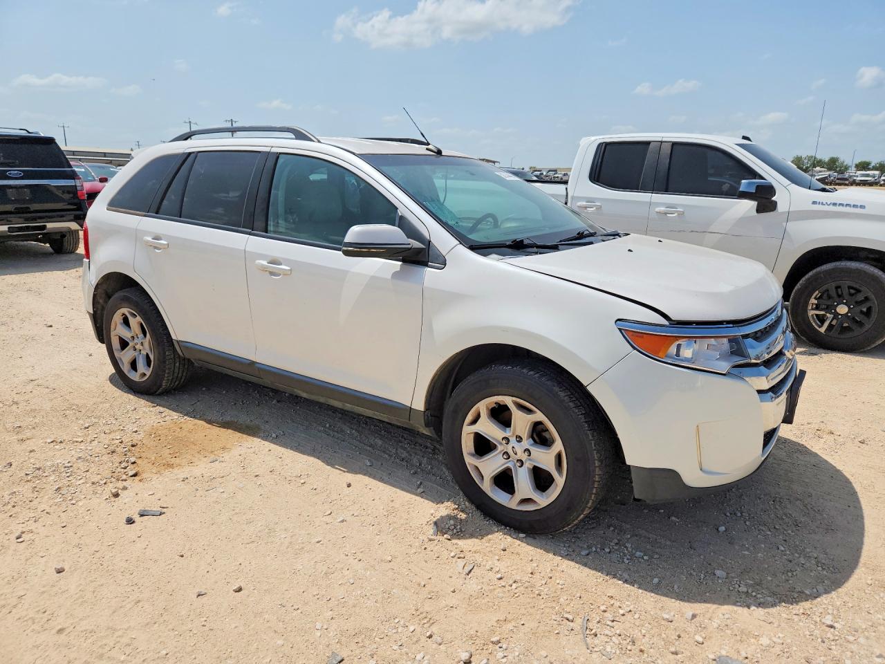 2014 Ford Edge Sel White vin: 2FMDK4JC0EBA45775