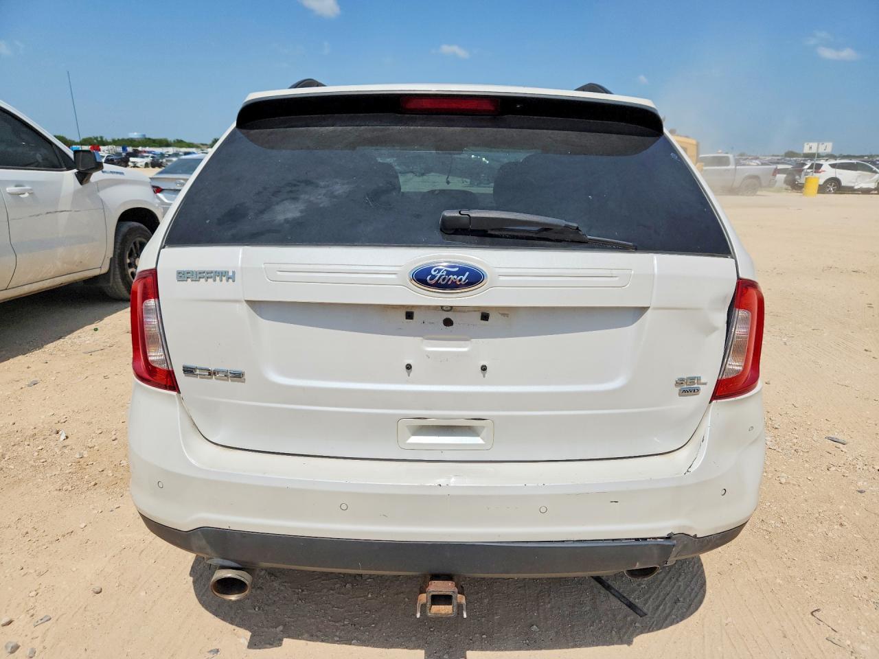 2014 Ford Edge Sel White vin: 2FMDK4JC0EBA45775