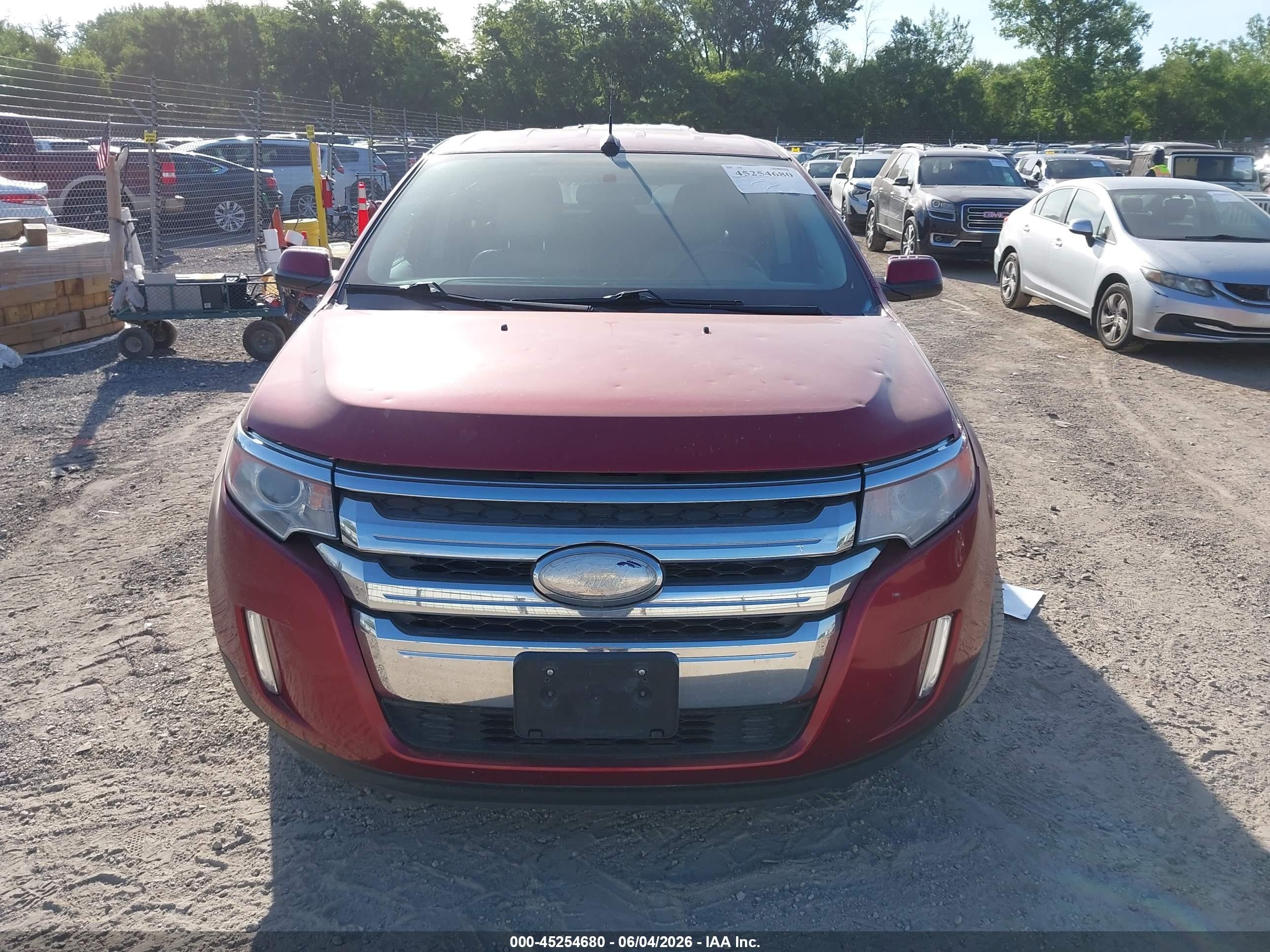 2014 Ford Edge Sel Красный vin: 2FMDK4JC0EBB13072