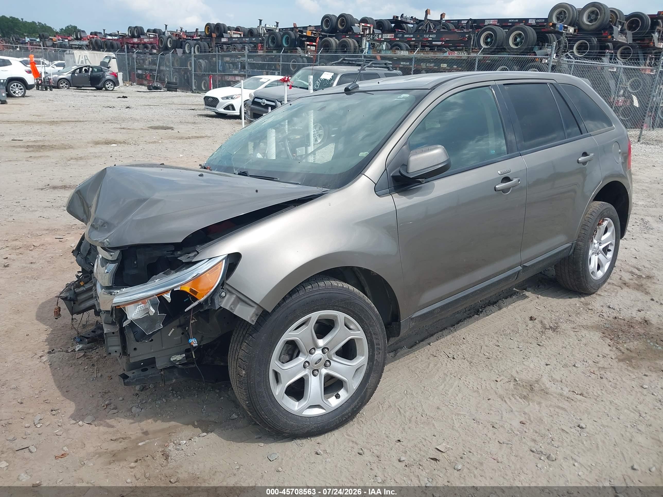 2014 Ford Edge Sel Brown vin: 2FMDK4JC0EBB46007