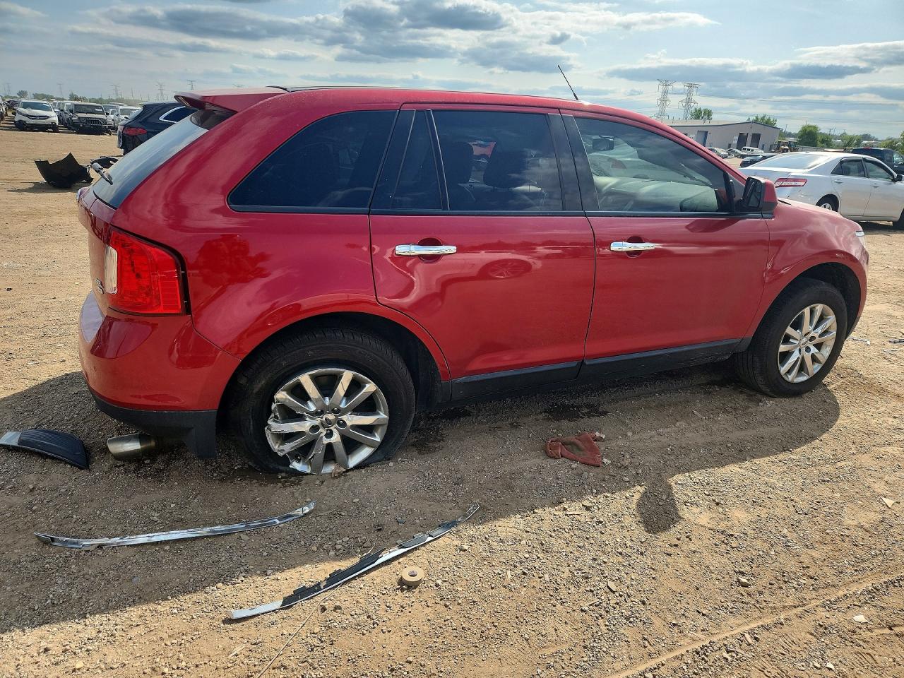 2011 Ford Edge Sel Red vin: 2FMDK4JC1BBA15745