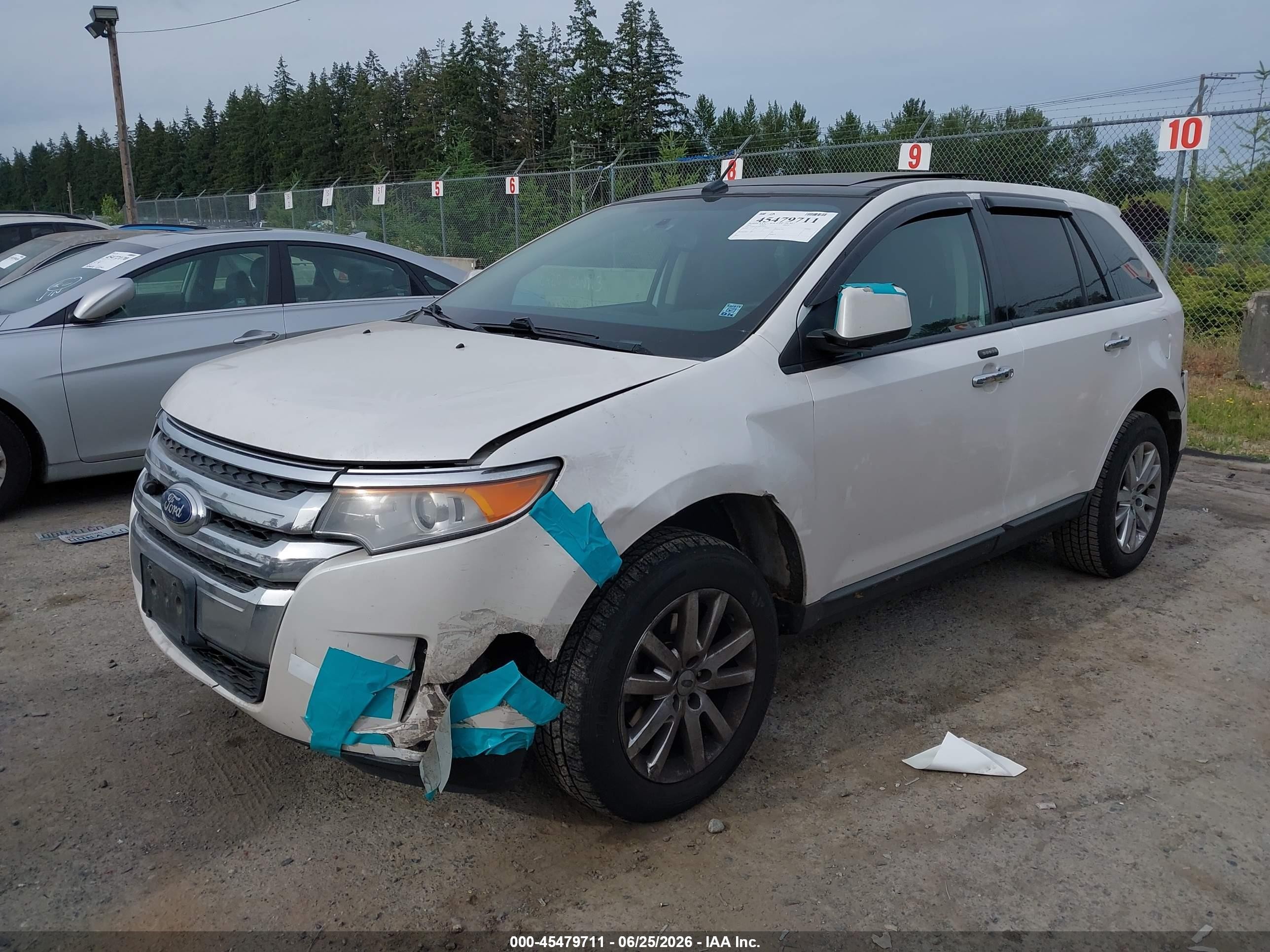 2011 Ford Edge Sel White vin: 2FMDK4JC1BBA24171