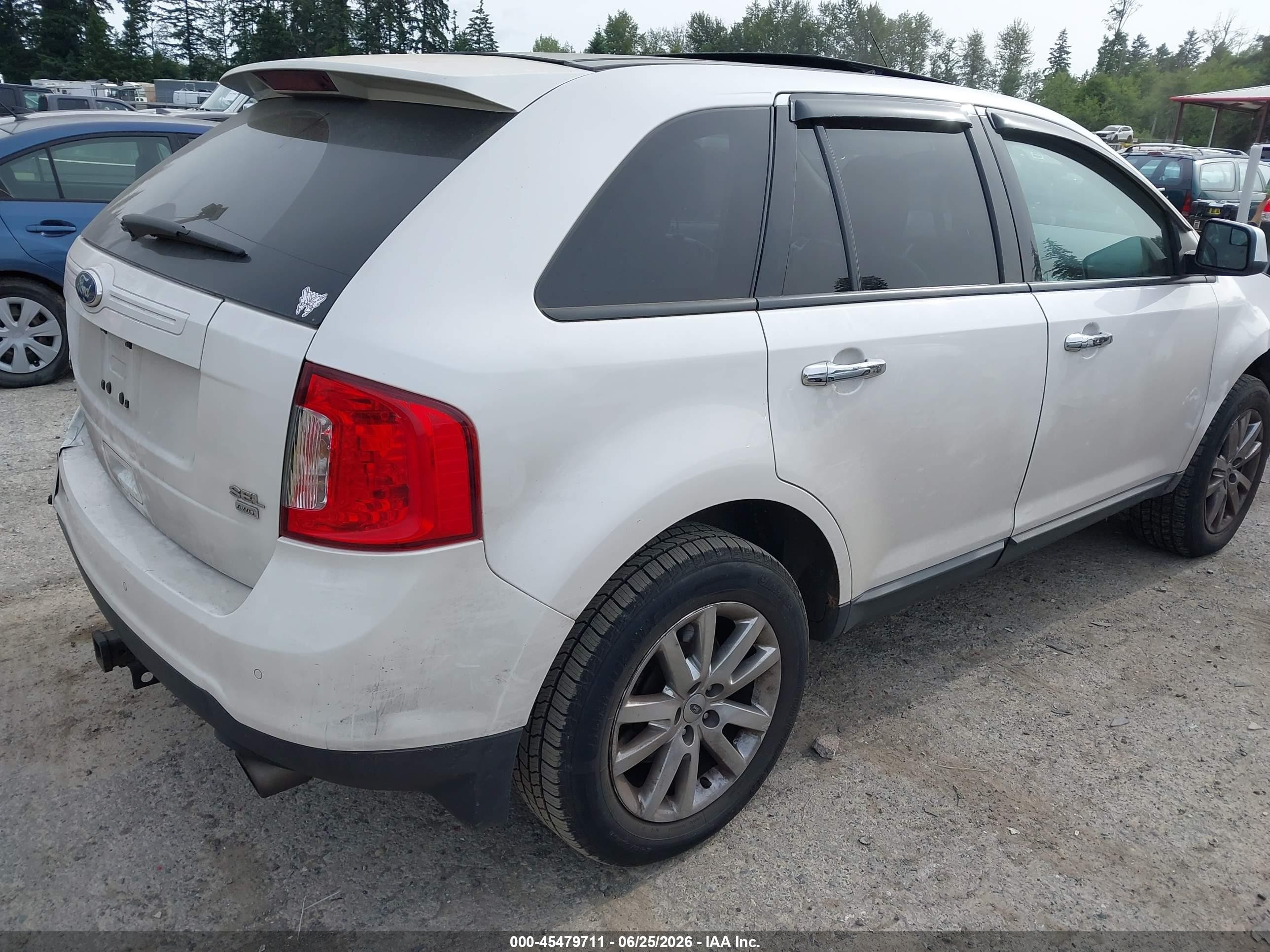 2011 Ford Edge Sel White vin: 2FMDK4JC1BBA24171