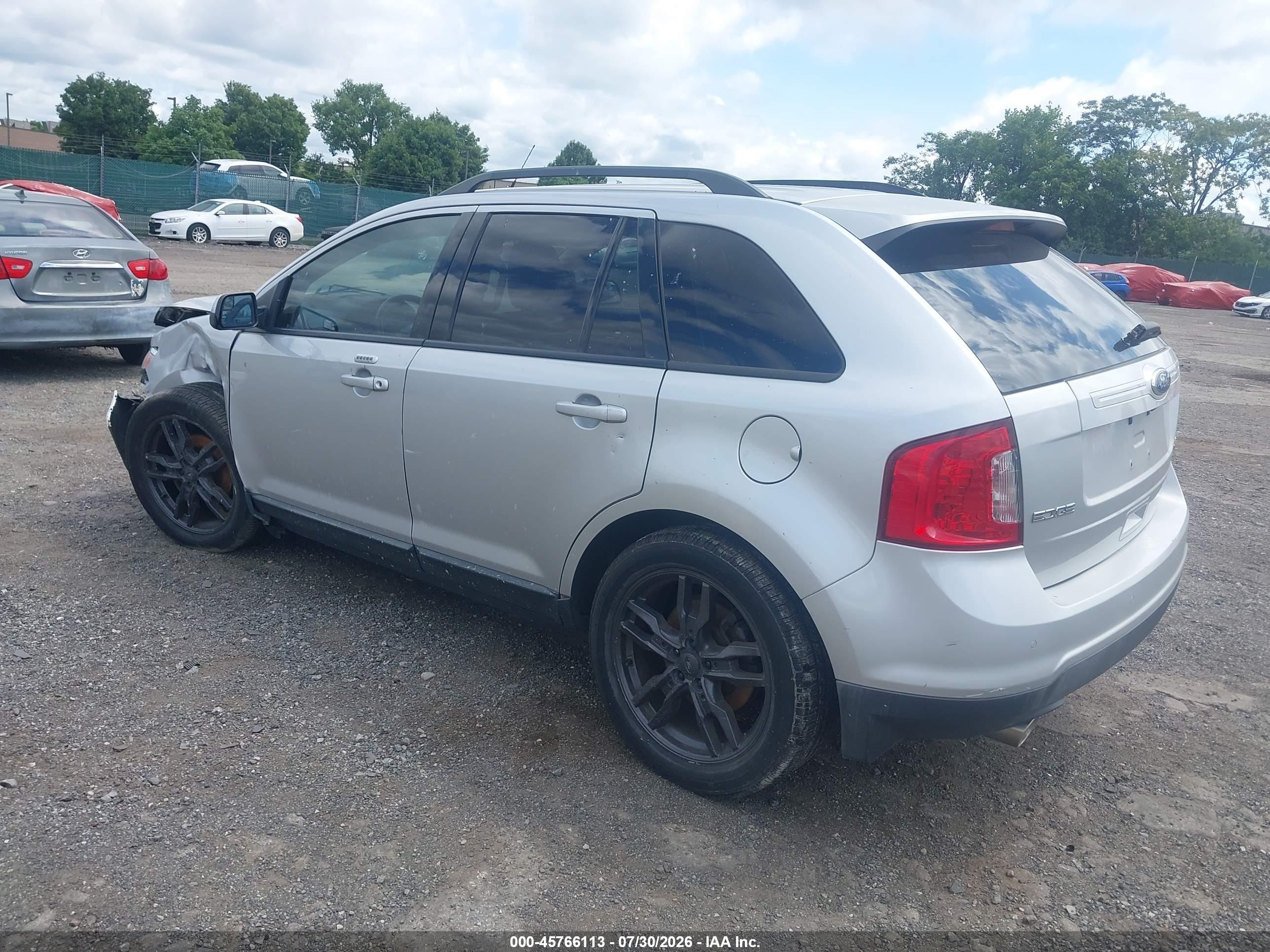 2012 Ford Edge Sel Silver vin: 2FMDK4JC1CBA44745