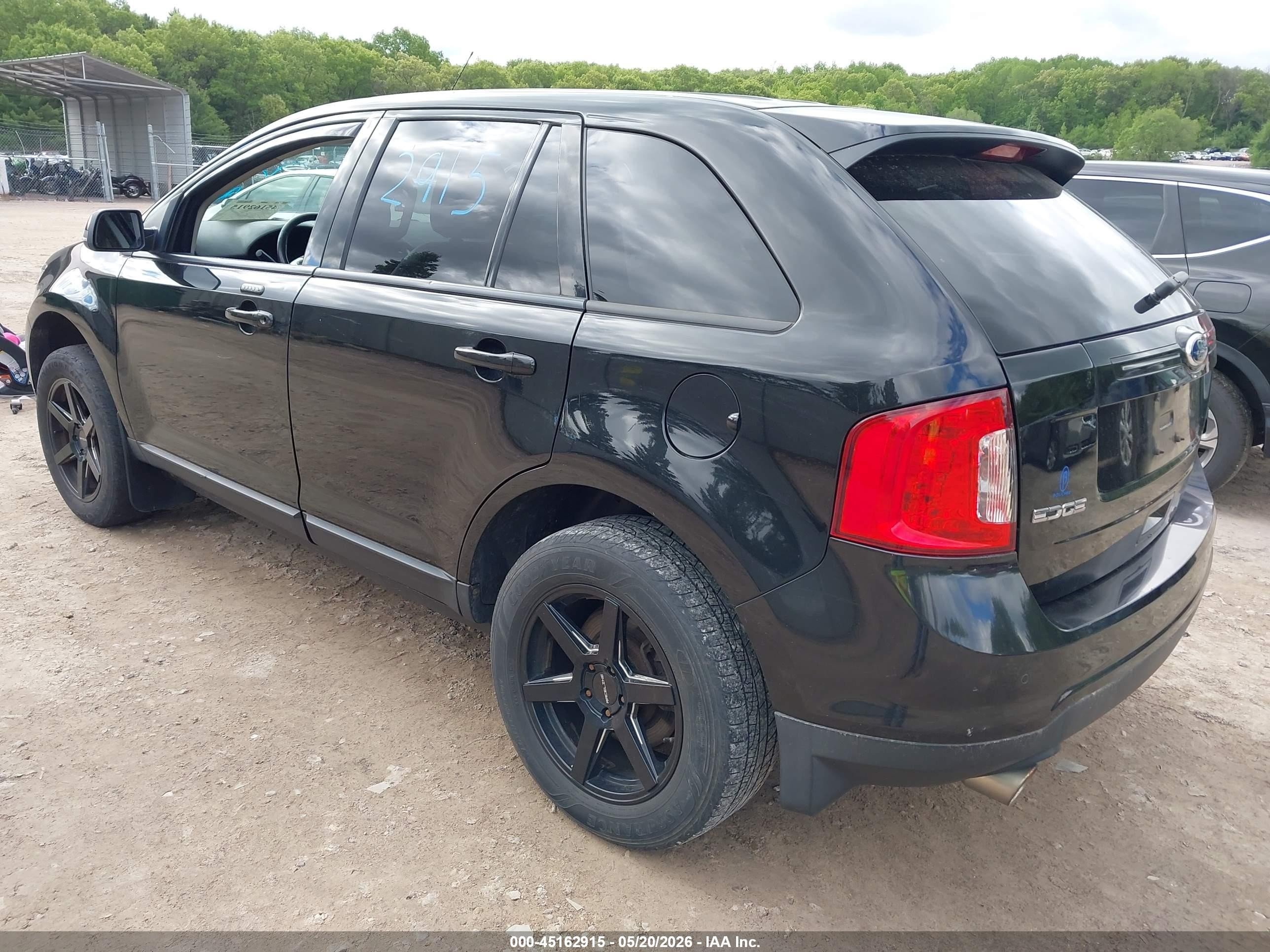2012 Ford Edge Sel Black vin: 2FMDK4JC1CBA79639