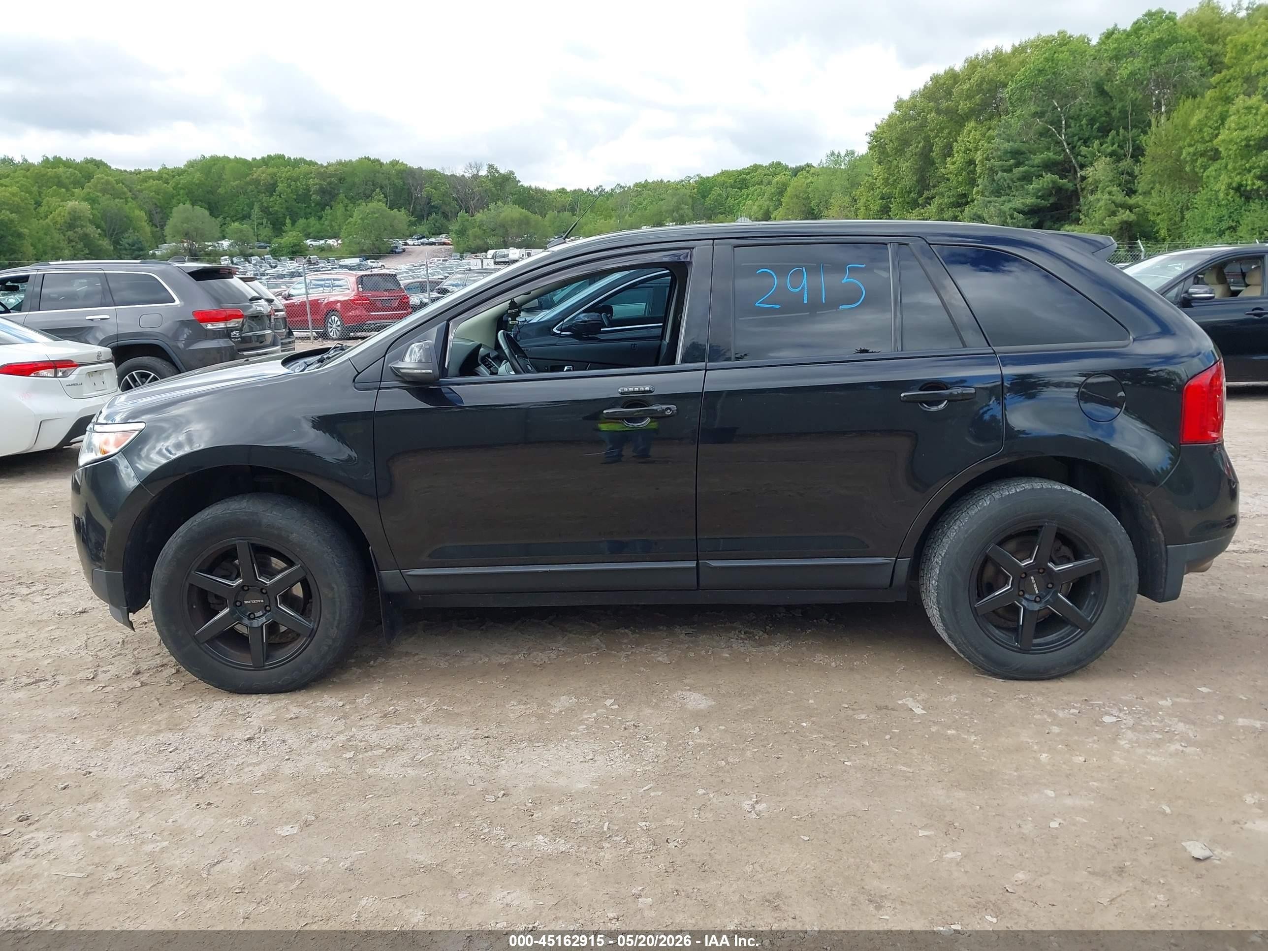 2012 Ford Edge Sel Black vin: 2FMDK4JC1CBA79639