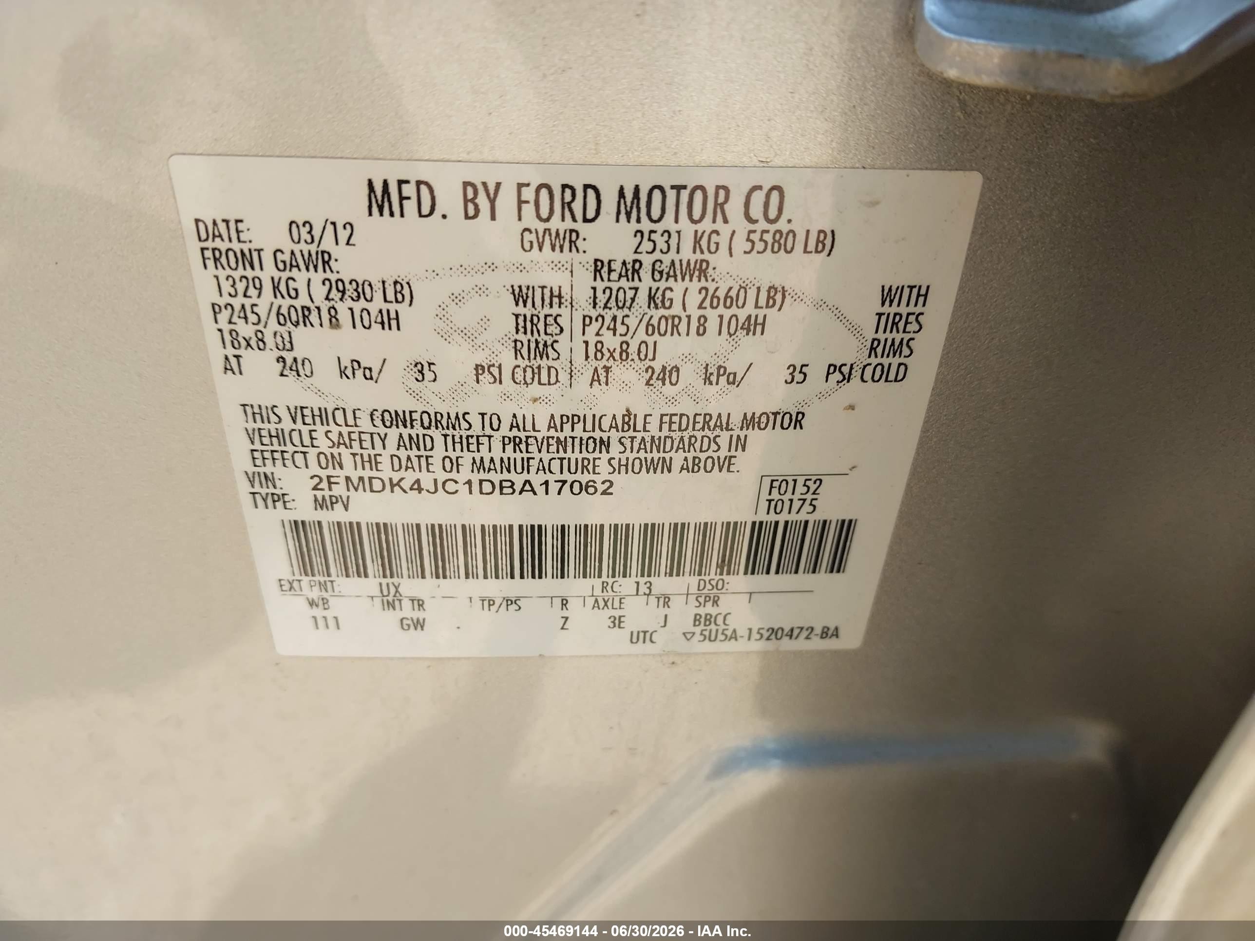 2013 Ford Edge Sel Серебряный vin: 2FMDK4JC1DBA17062