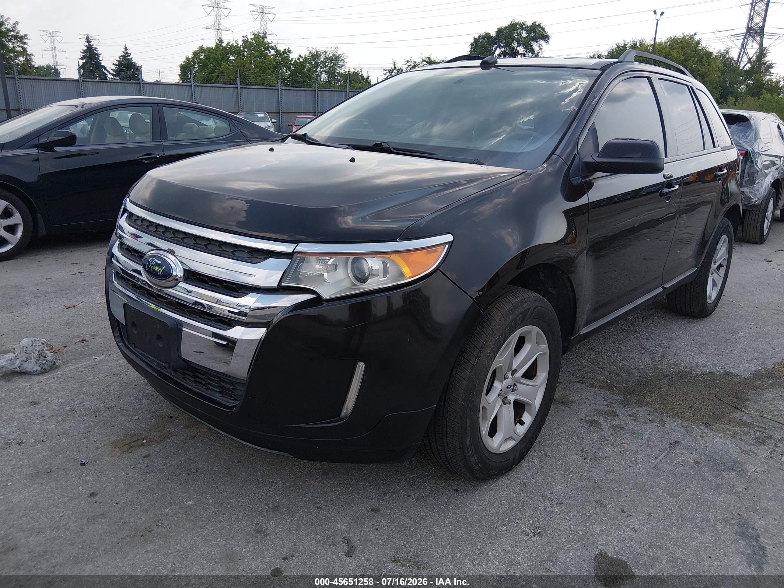 2013 Ford Edge Sel Black vin: 2FMDK4JC1DBA94160