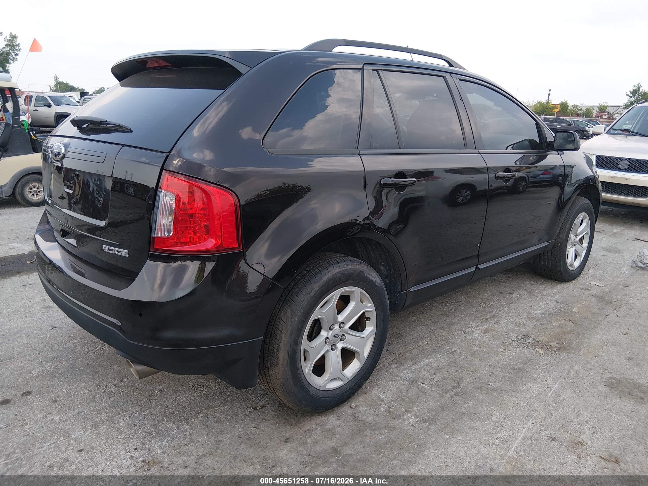 2013 Ford Edge Sel Black vin: 2FMDK4JC1DBA94160