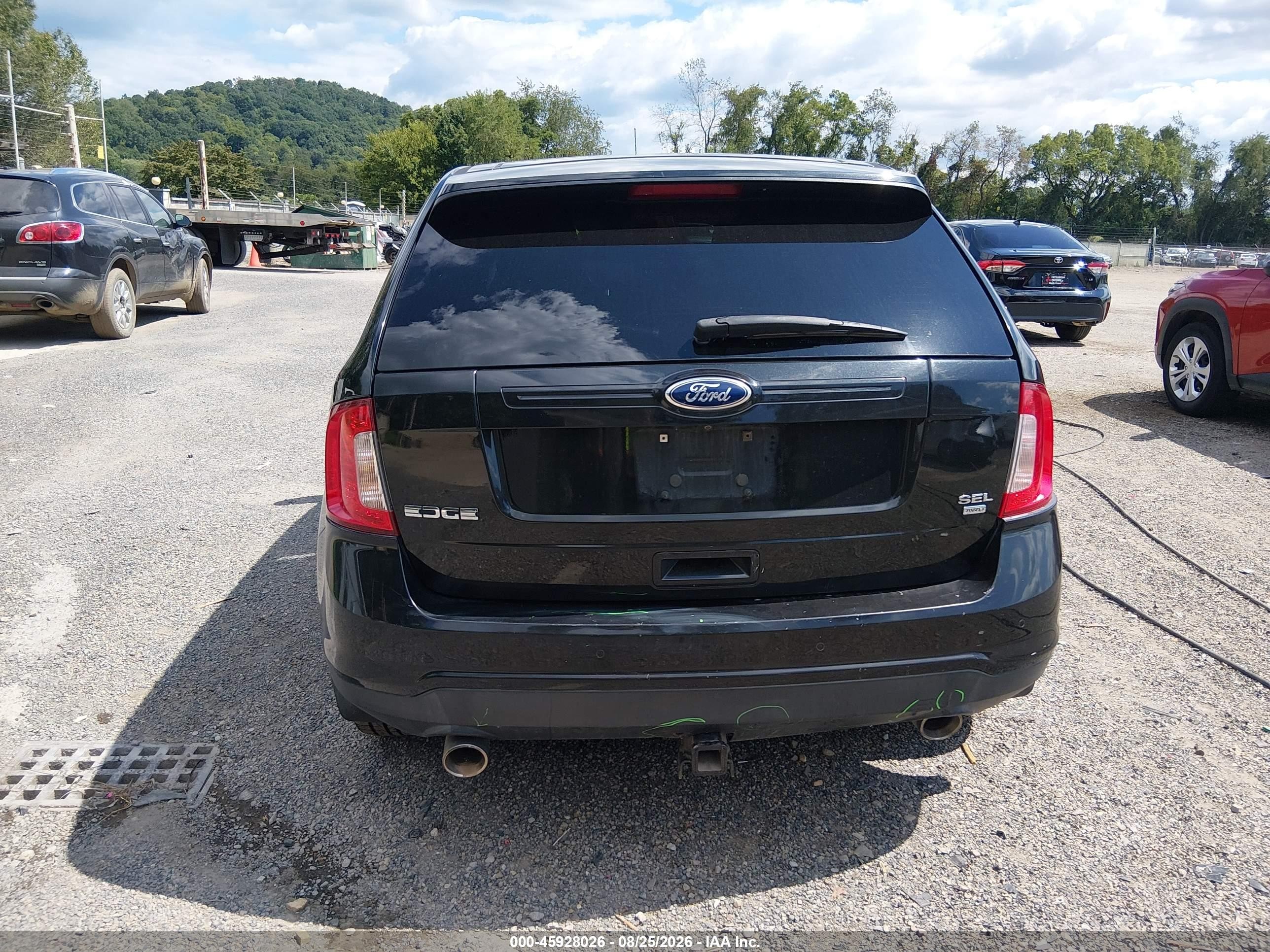 2013 Ford Edge Sel Black vin: 2FMDK4JC1DBB24838