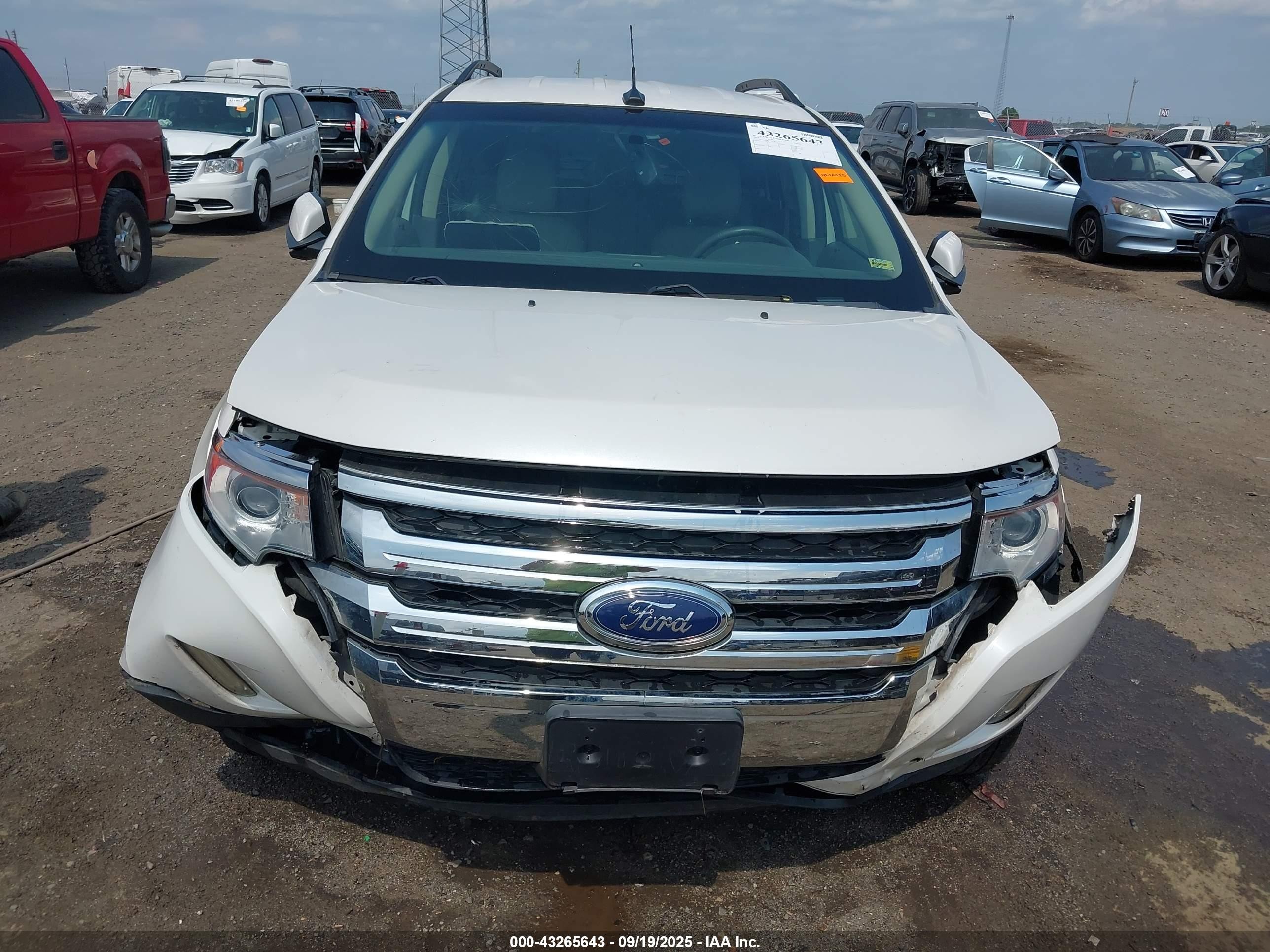 2013 Ford Edge Sel White vin: 2FMDK4JC1DBC21778