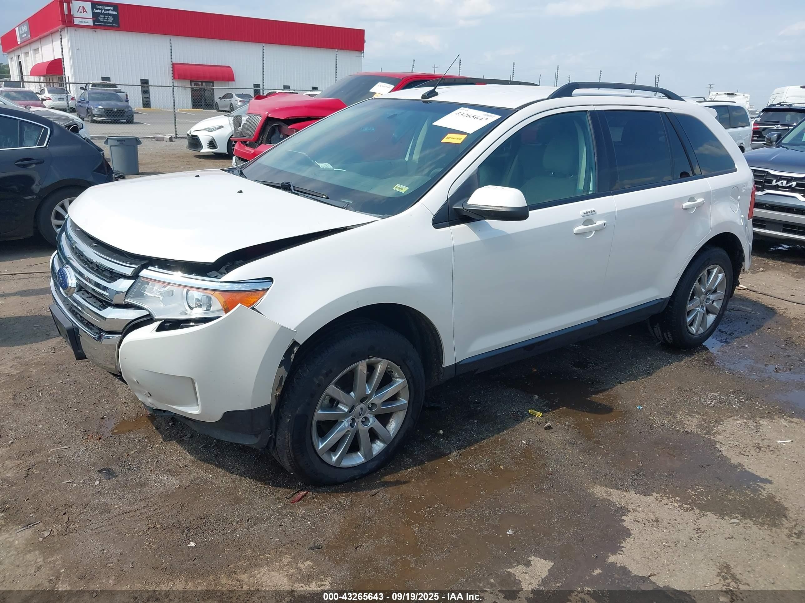 2013 Ford Edge Sel White vin: 2FMDK4JC1DBC21778
