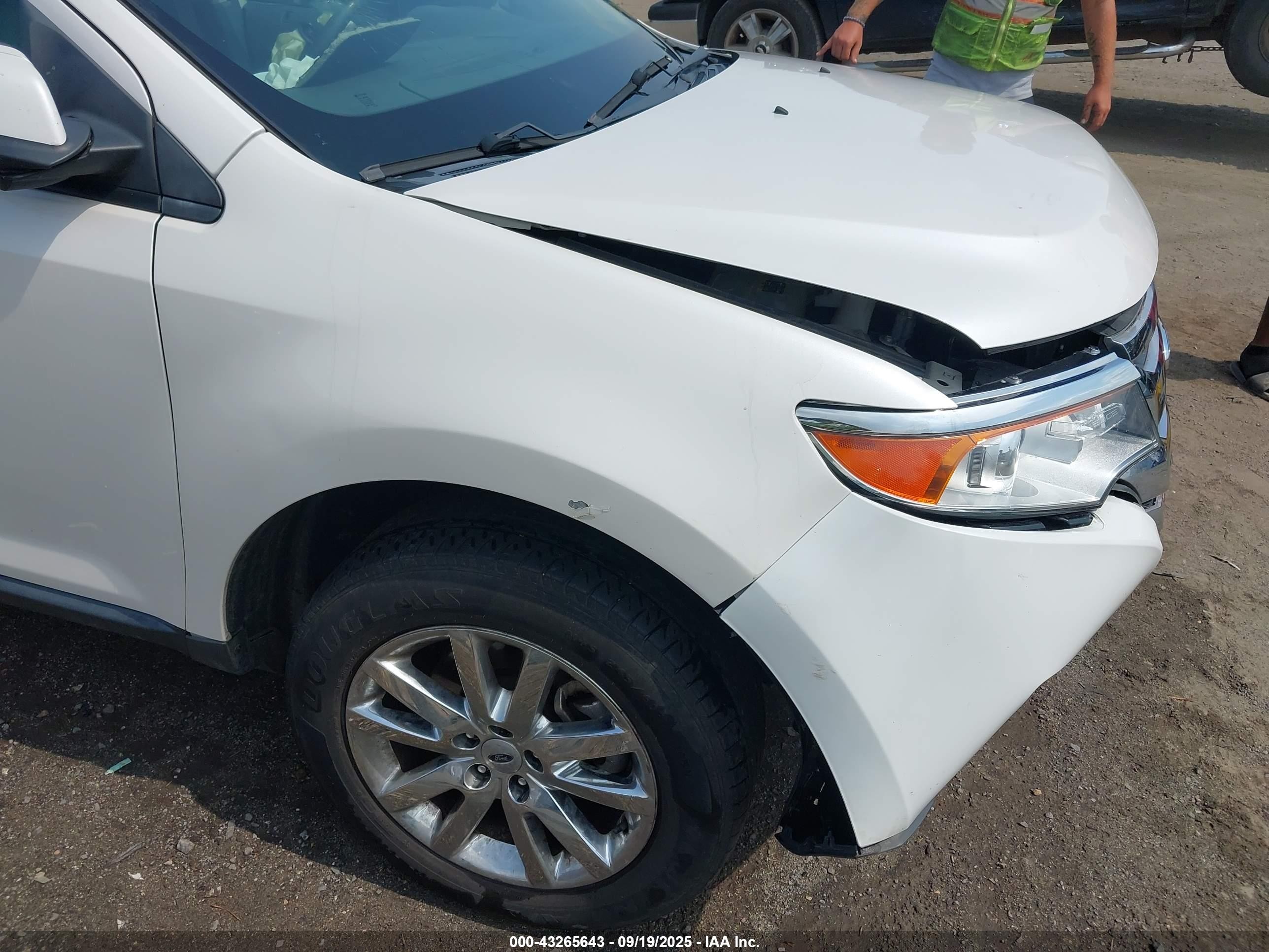 2013 Ford Edge Sel White vin: 2FMDK4JC1DBC21778