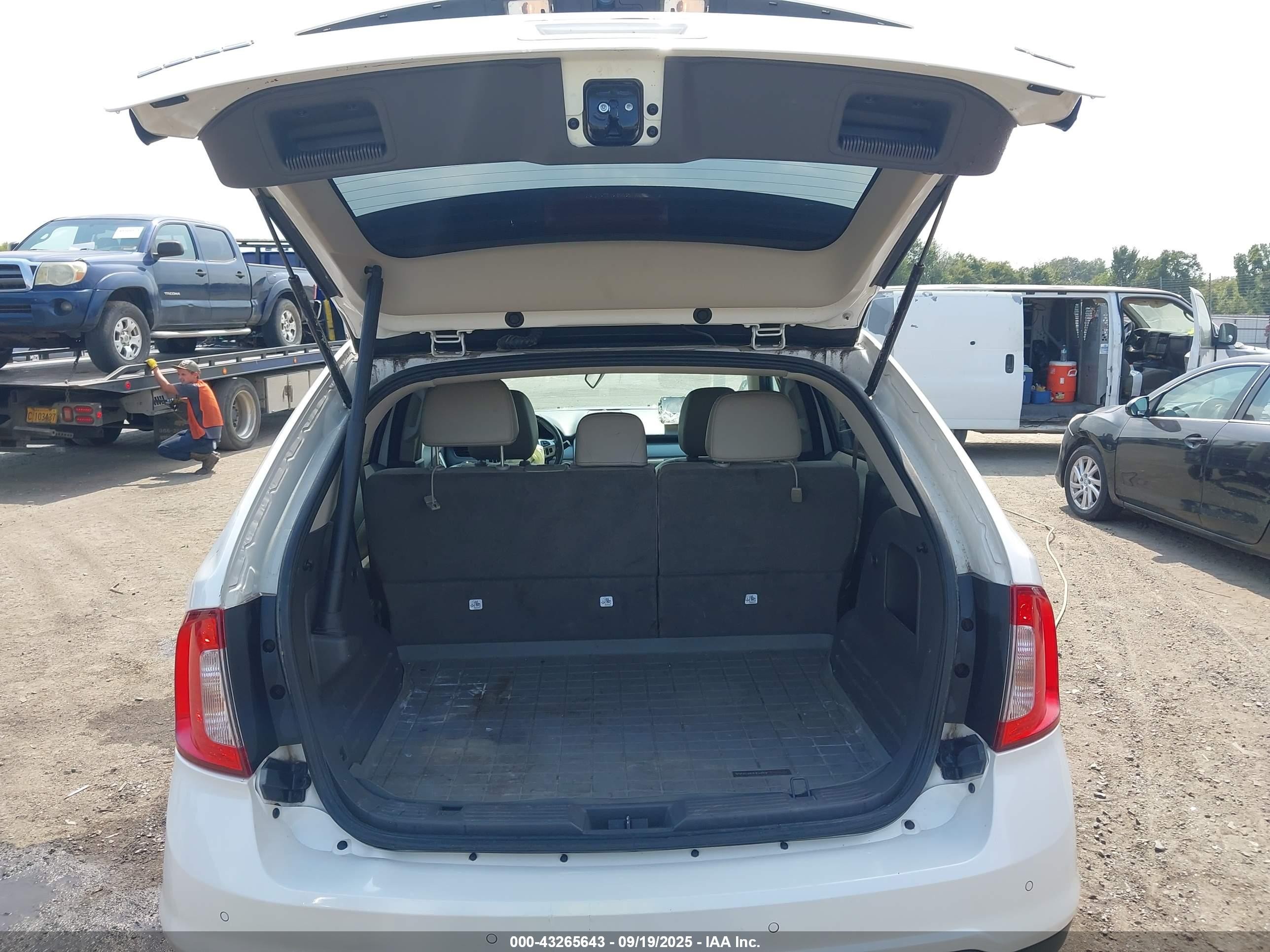 2013 Ford Edge Sel White vin: 2FMDK4JC1DBC21778