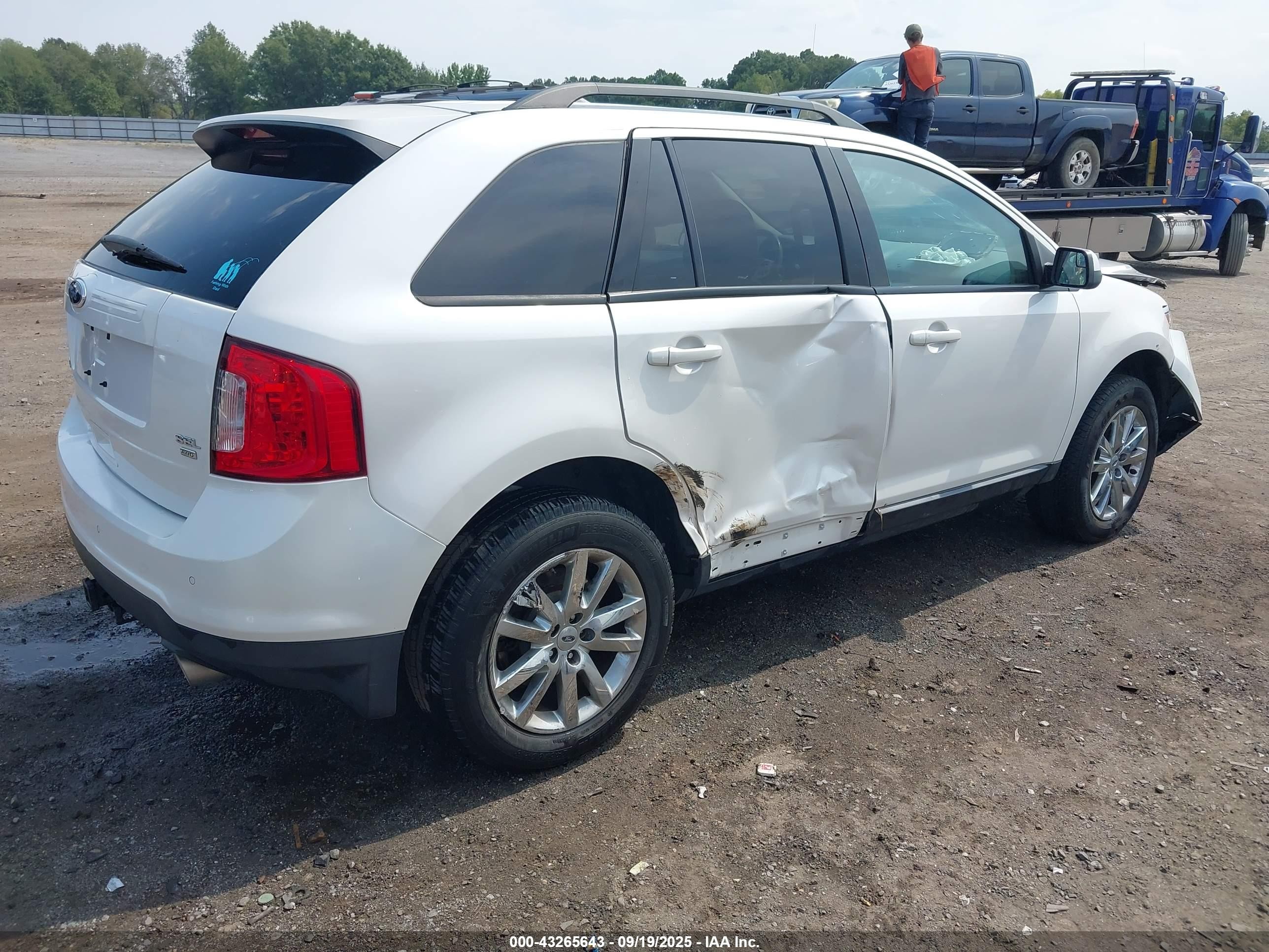2013 Ford Edge Sel White vin: 2FMDK4JC1DBC21778