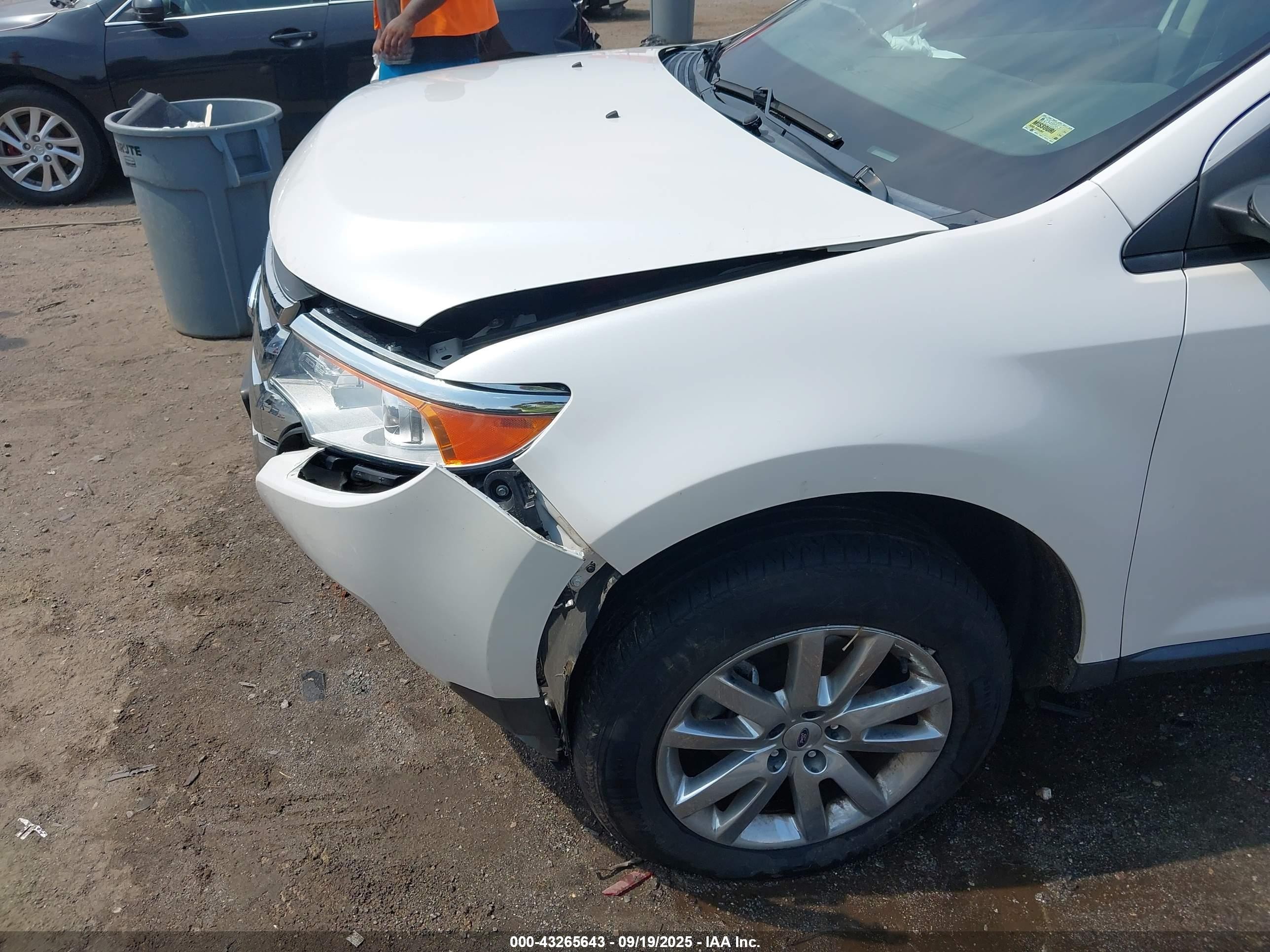 2013 Ford Edge Sel White vin: 2FMDK4JC1DBC21778
