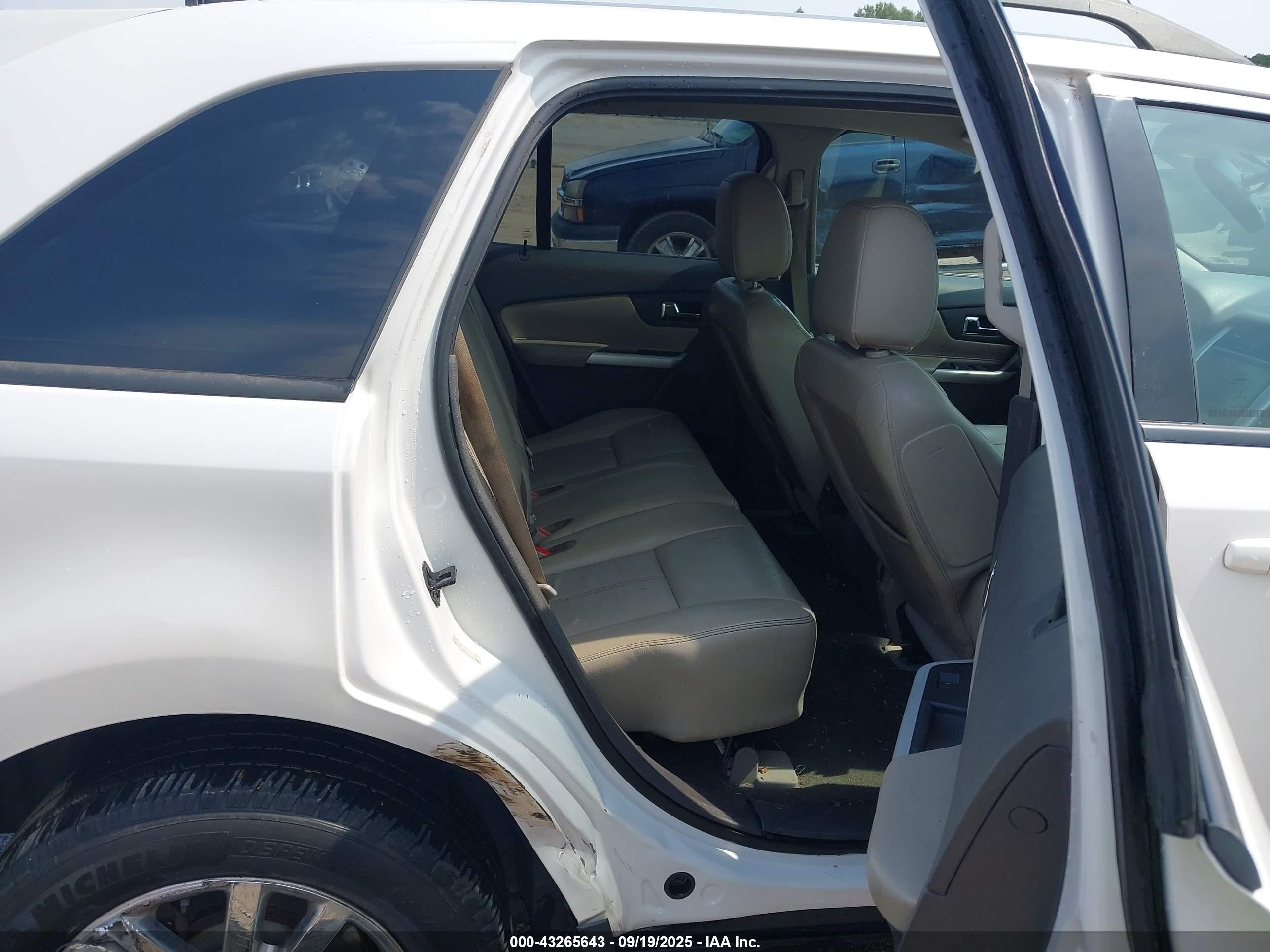 2013 Ford Edge Sel White vin: 2FMDK4JC1DBC21778