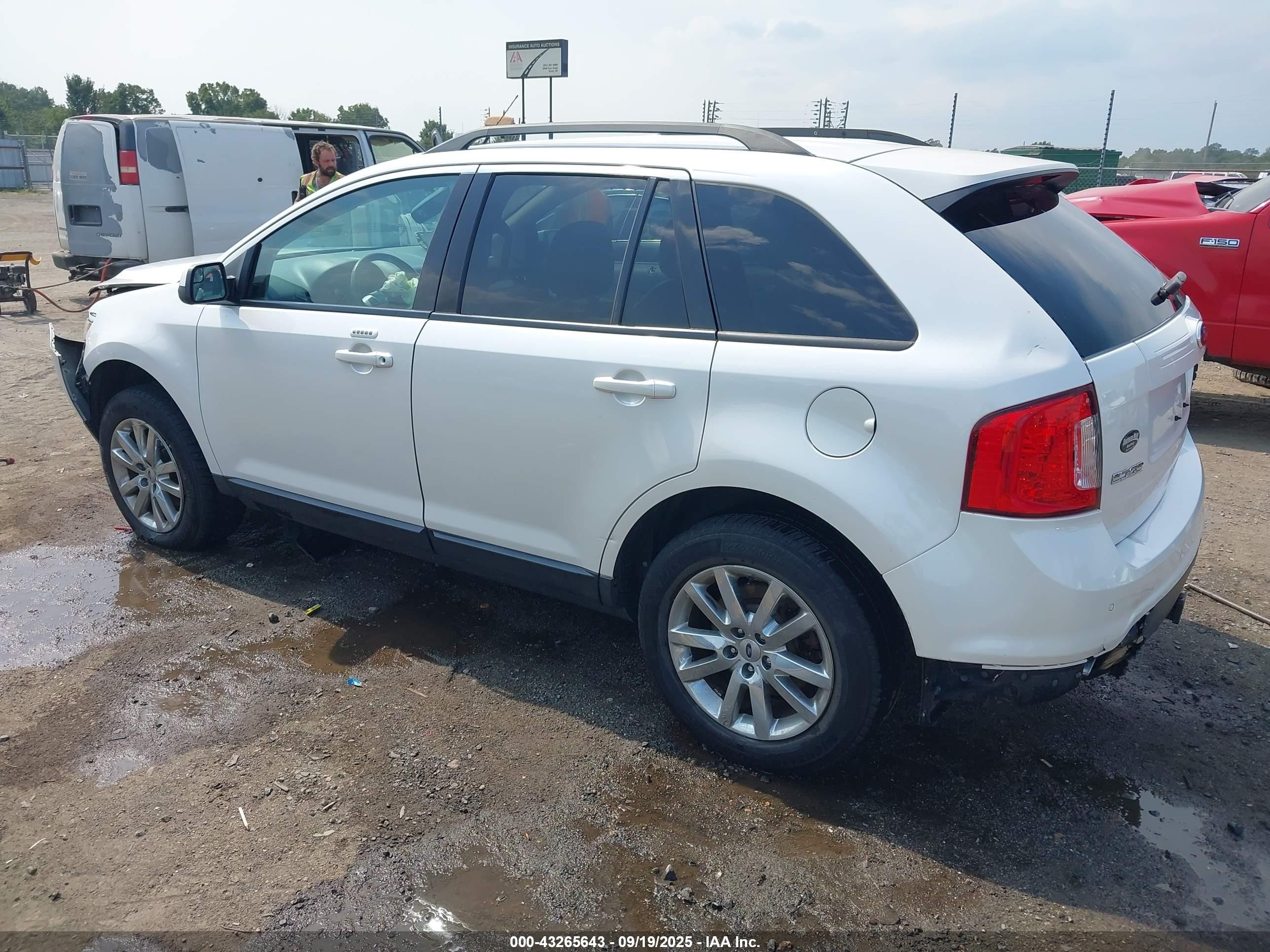 2013 Ford Edge Sel White vin: 2FMDK4JC1DBC21778