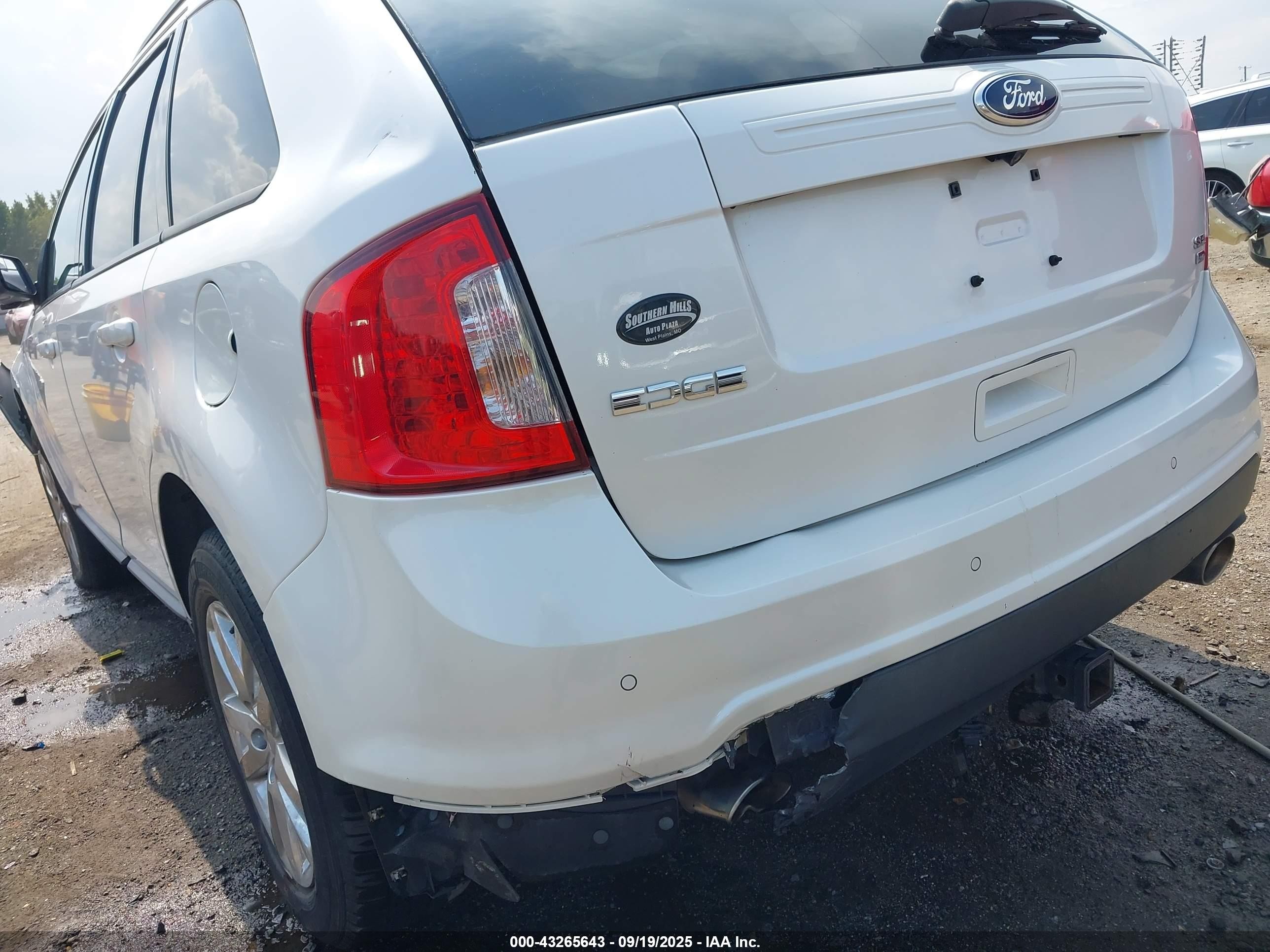 2013 Ford Edge Sel White vin: 2FMDK4JC1DBC21778